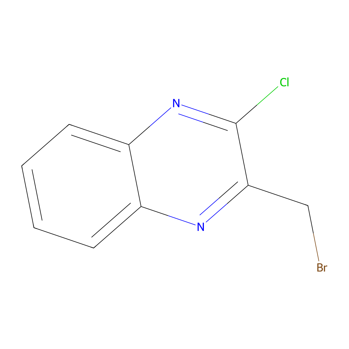 2-(Bromomethyl)-3-chloroquinoxaline molecular structure, CAS 32601-88-0