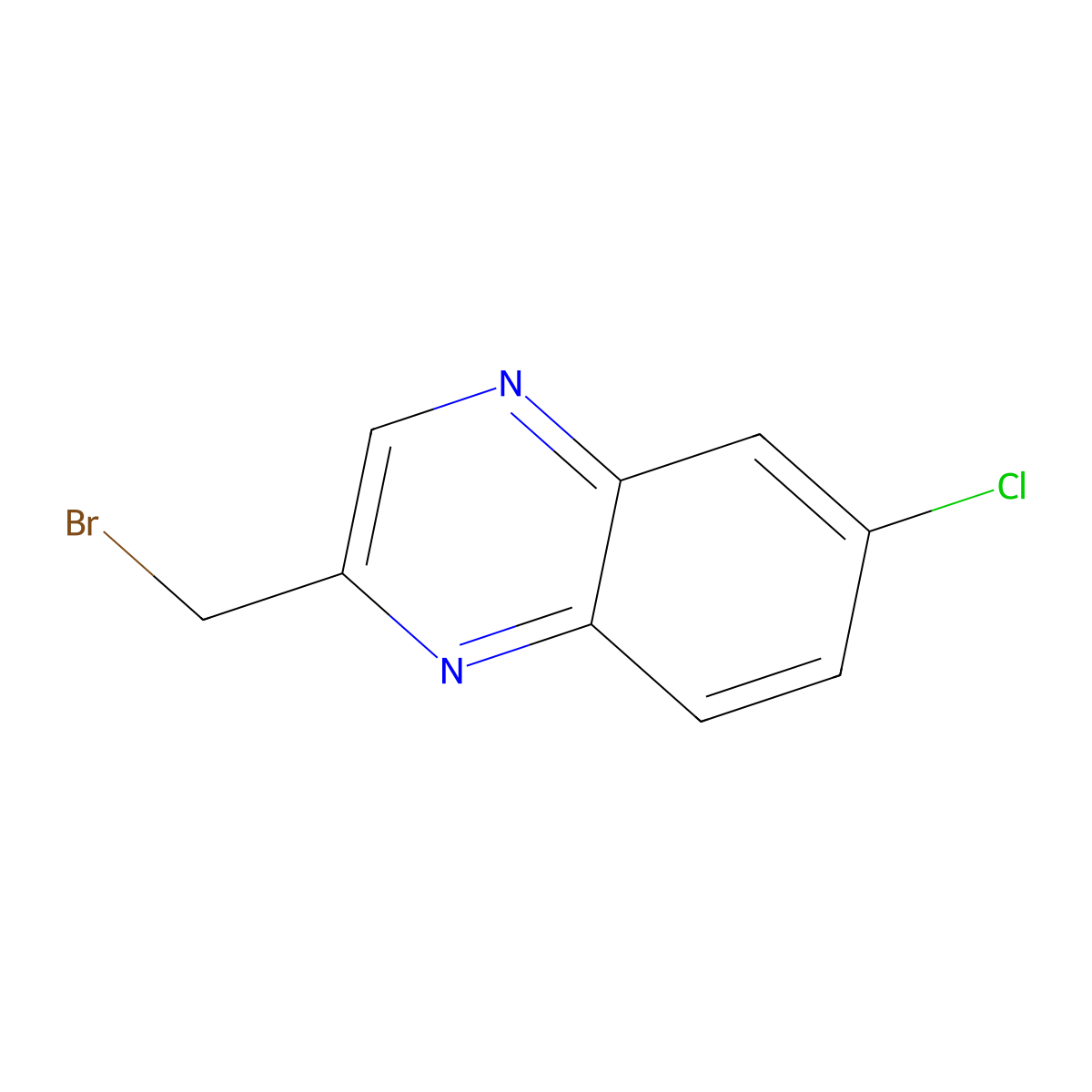 Quinoxaline, 2-(bromomethyl)-6-chloro- molecular structure, CAS 32601-89-1