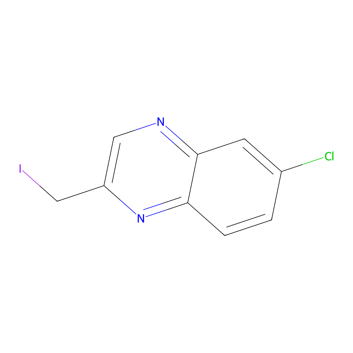 6-Chloro-2-(iodomethyl)quinoxaline molecular structure, CAS 32601-93-7