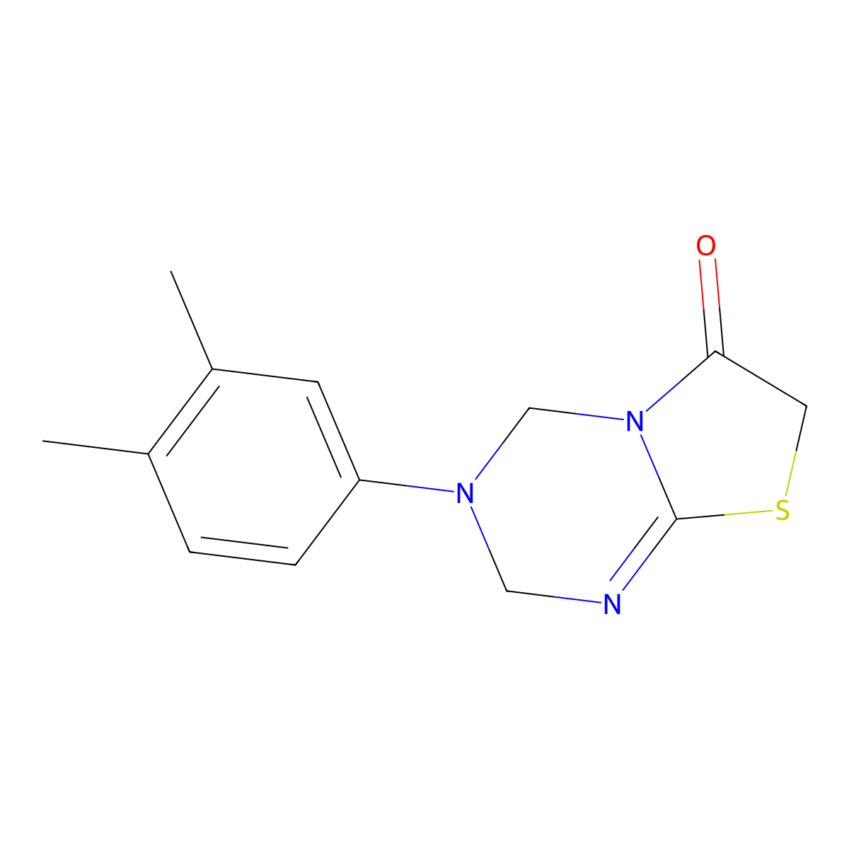 3-(3,4-dimethylphenyl)-3,4-dihydro-2H-[1,3]thiazolo[3,2-a][1,3,5]triazin-6(7H)-one molecular structure, CAS 326012-50-4