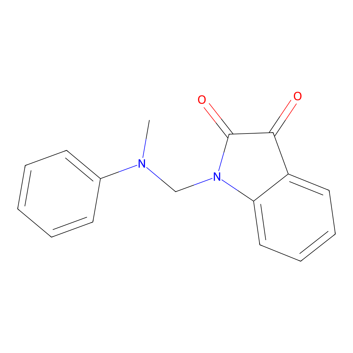 1-[(N-methylanilino)methyl]indole-2,3-dione molecular structure, CAS 326013-06-3