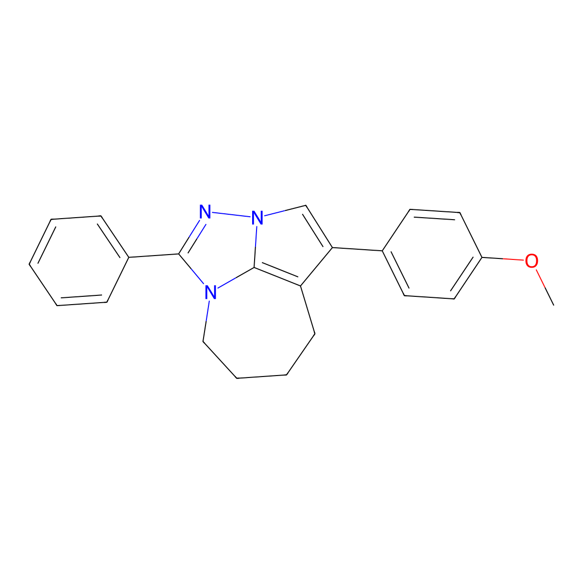 4-(4-Methoxyphenyl)-1-phenyl-5,6,7,8-tetrahydro-2,2a,8a-triazacyclopenta[cd]azulene molecular structure, CAS 326013-56-3
