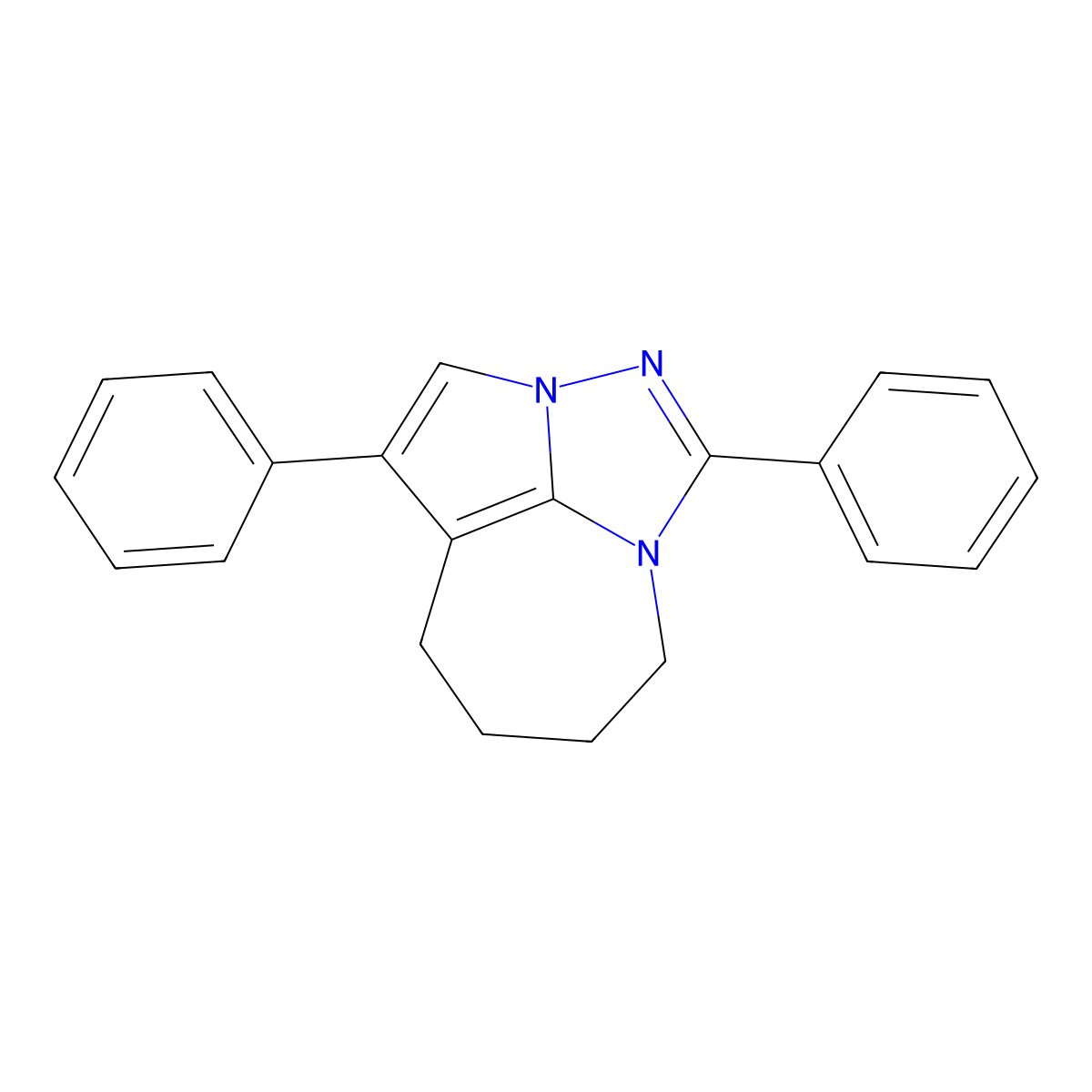 2,6-Diphenyl-1,3,4-triazatricyclo[5.4.1.0^{4,12}]dodeca-2,5,7(12)-triene molecular structure, CAS 326013-60-9