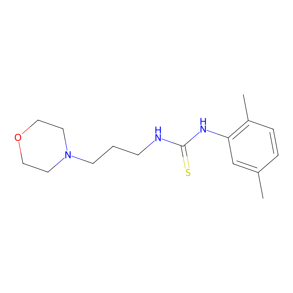 1-(2,5-Dimethylphenyl)-3-(3-morpholin-4-ylpropyl)thiourea molecular structure, CAS 326013-77-8