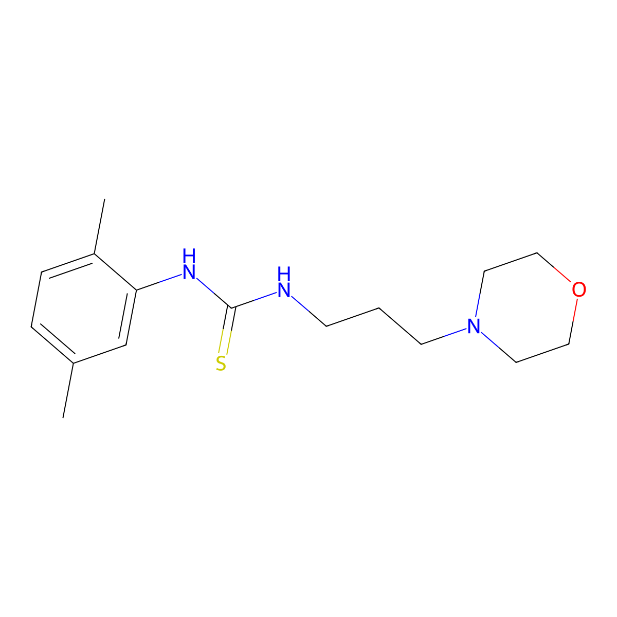 1-(2,5-Dimethylphenyl)-3-(3-morpholin-4-ylpropyl)thiourea molecular structure, CAS 326013-77-8