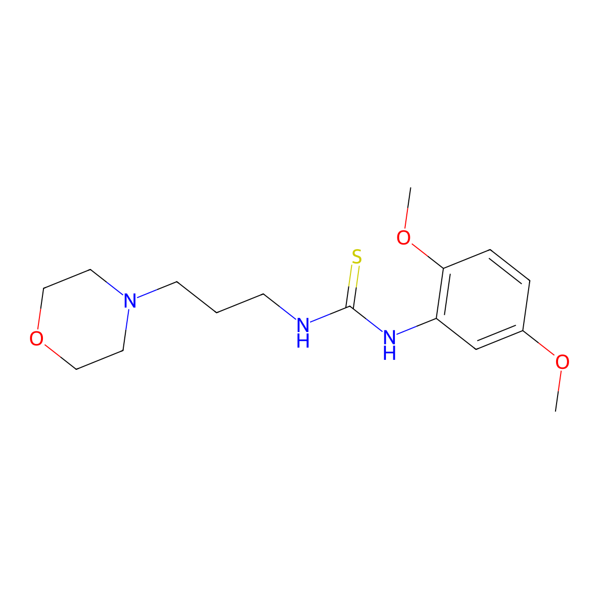1-(2,5-Dimethoxyphenyl)-3-(3-morpholin-4-ylpropyl)thiourea molecular structure, CAS 326013-78-9