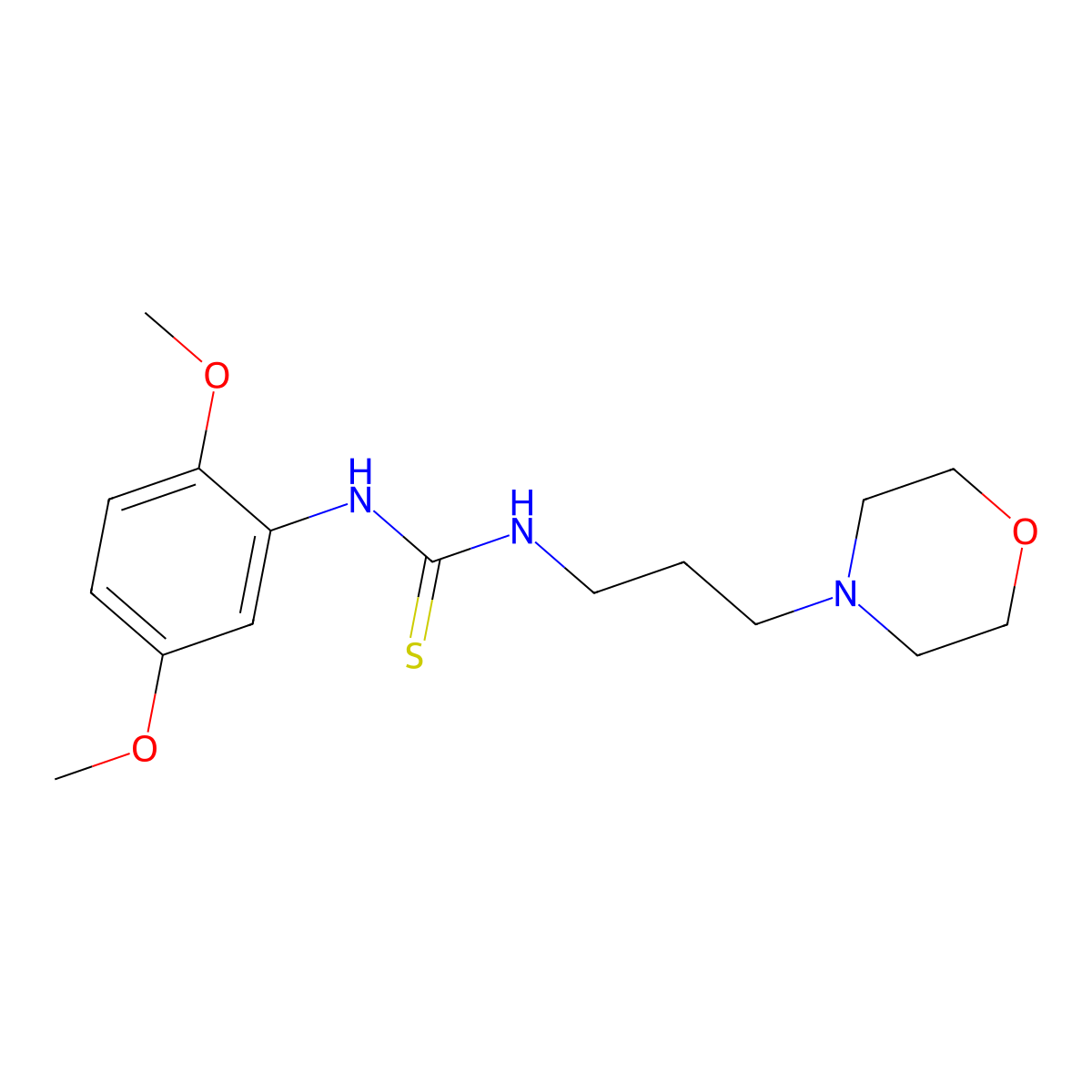 1-(2,5-Dimethoxyphenyl)-3-(3-morpholin-4-ylpropyl)thiourea molecular structure, CAS 326013-78-9