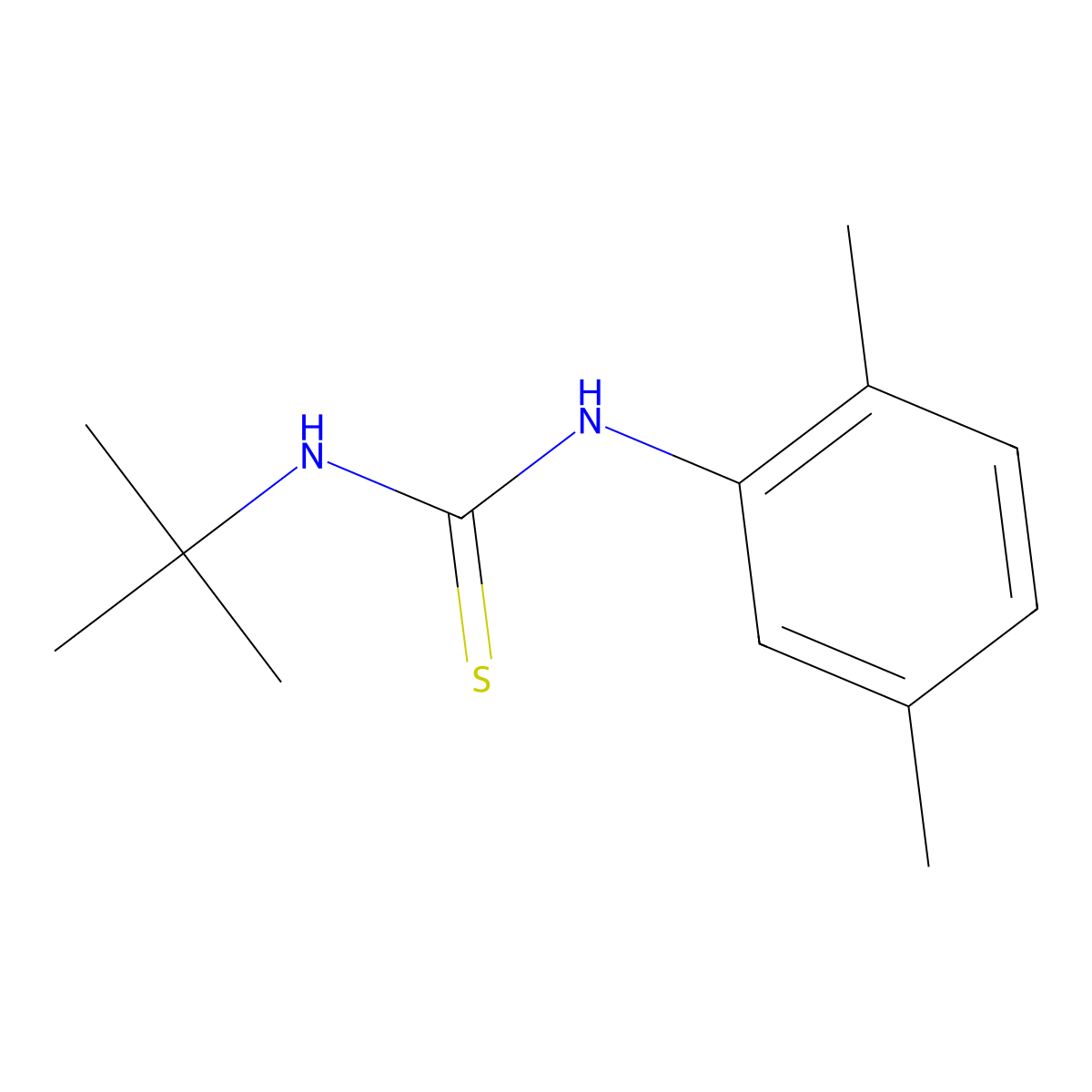 (Z)-N-Tert-butyl-N'-(2,5-dimethylphenyl)carbamimidothioic acid molecular structure, CAS 326013-95-0