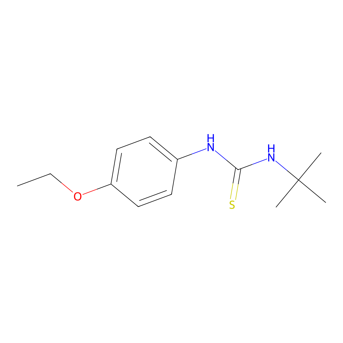1-Tert-butyl-3-(4-ethoxyphenyl)thiourea molecular structure, CAS 326013-98-3