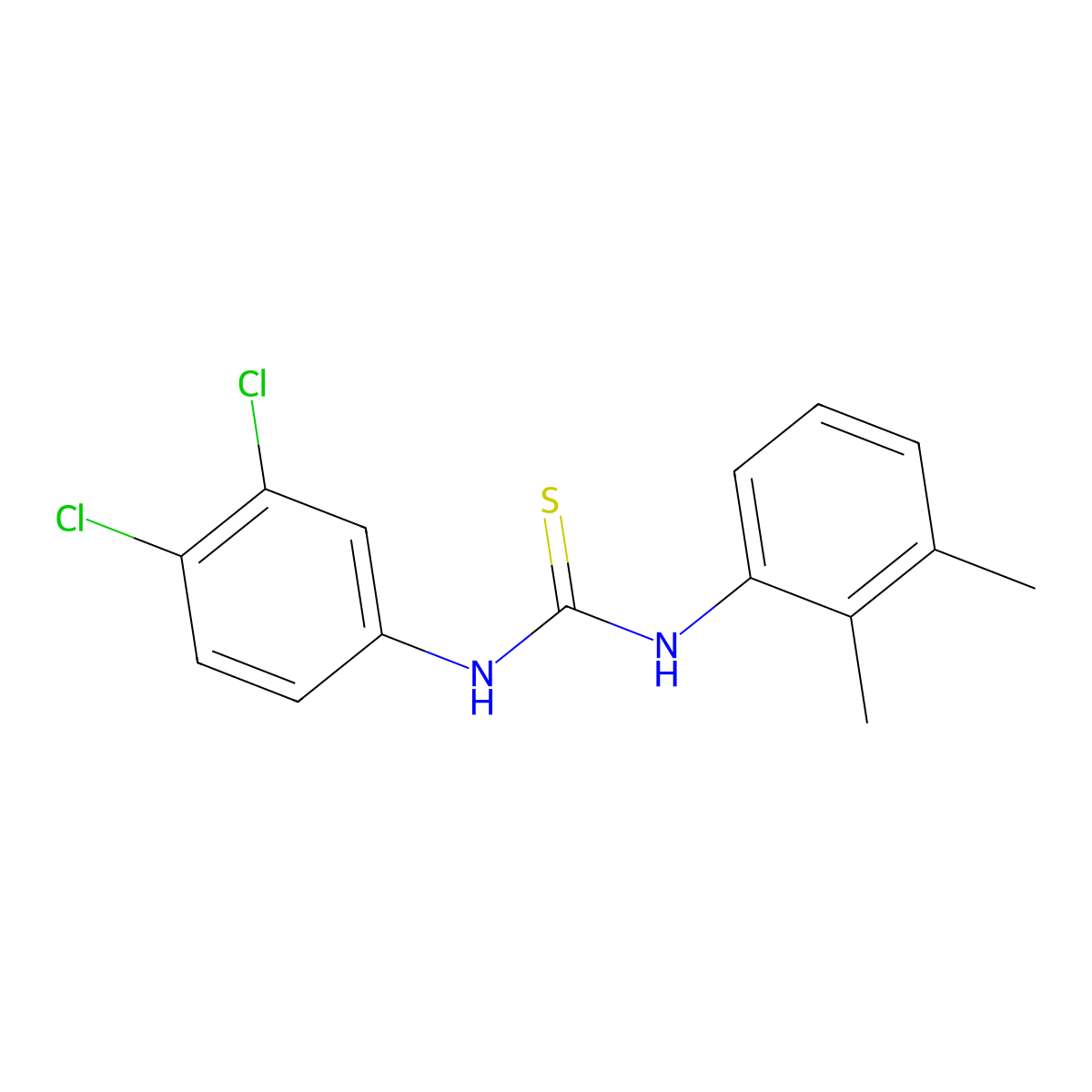 1-(3,4-Dichlorophenyl)-3-(2,3-dimethylphenyl)thiourea molecular structure, CAS 326014-10-2
