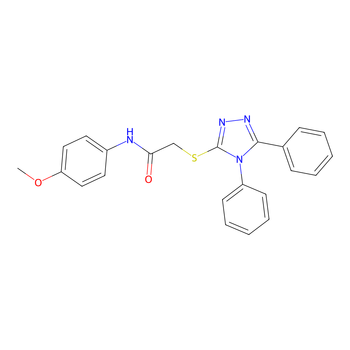 2-[(4,5-diphenyl-4H-1,2,4-triazol-3-yl)sulfanyl]-N-(4-methoxyphenyl)acetamide molecular structure, CAS 326014-45-3
