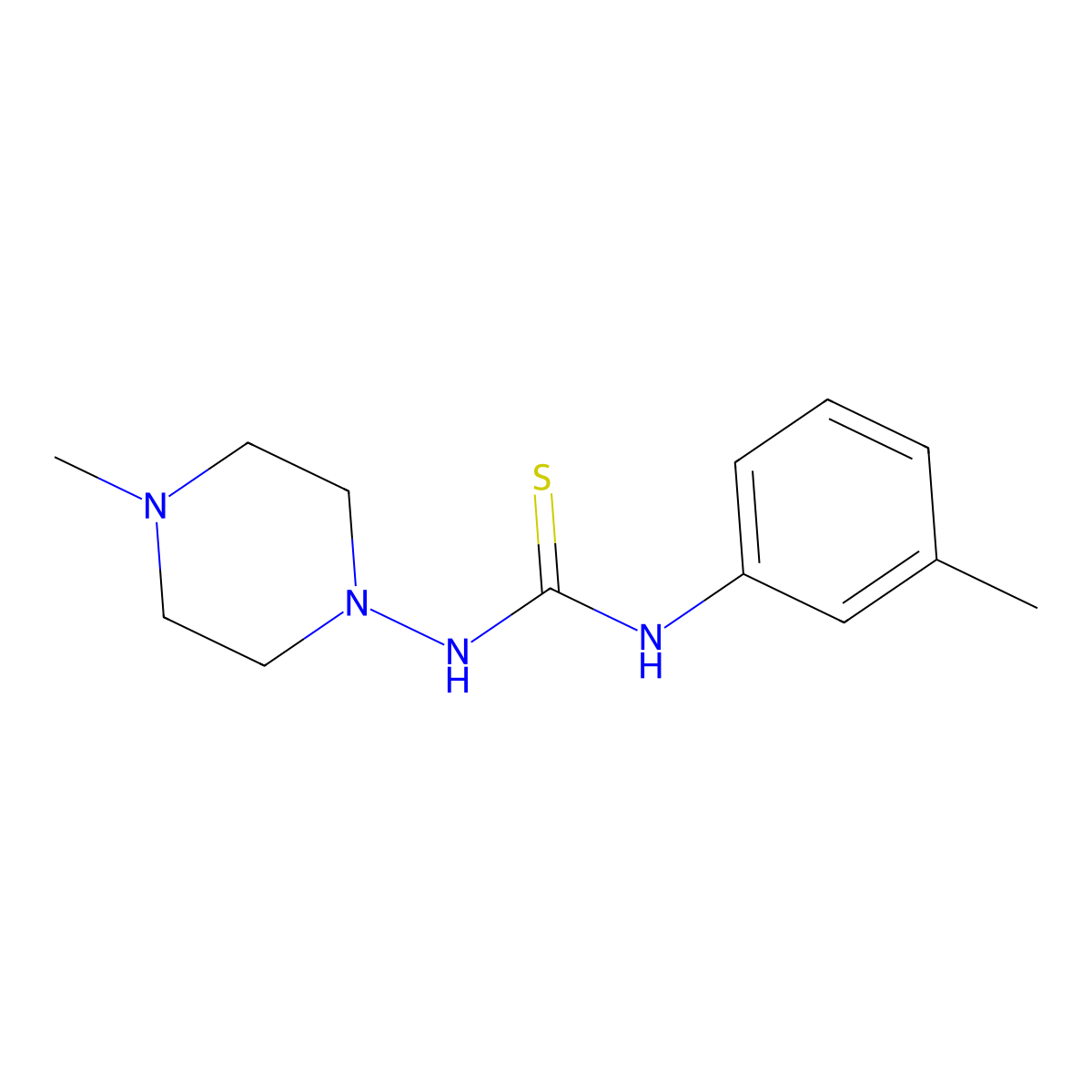 1-(3-Methylphenyl)-3-(4-methylpiperazin-1-yl)thiourea molecular structure, CAS 326015-62-7
