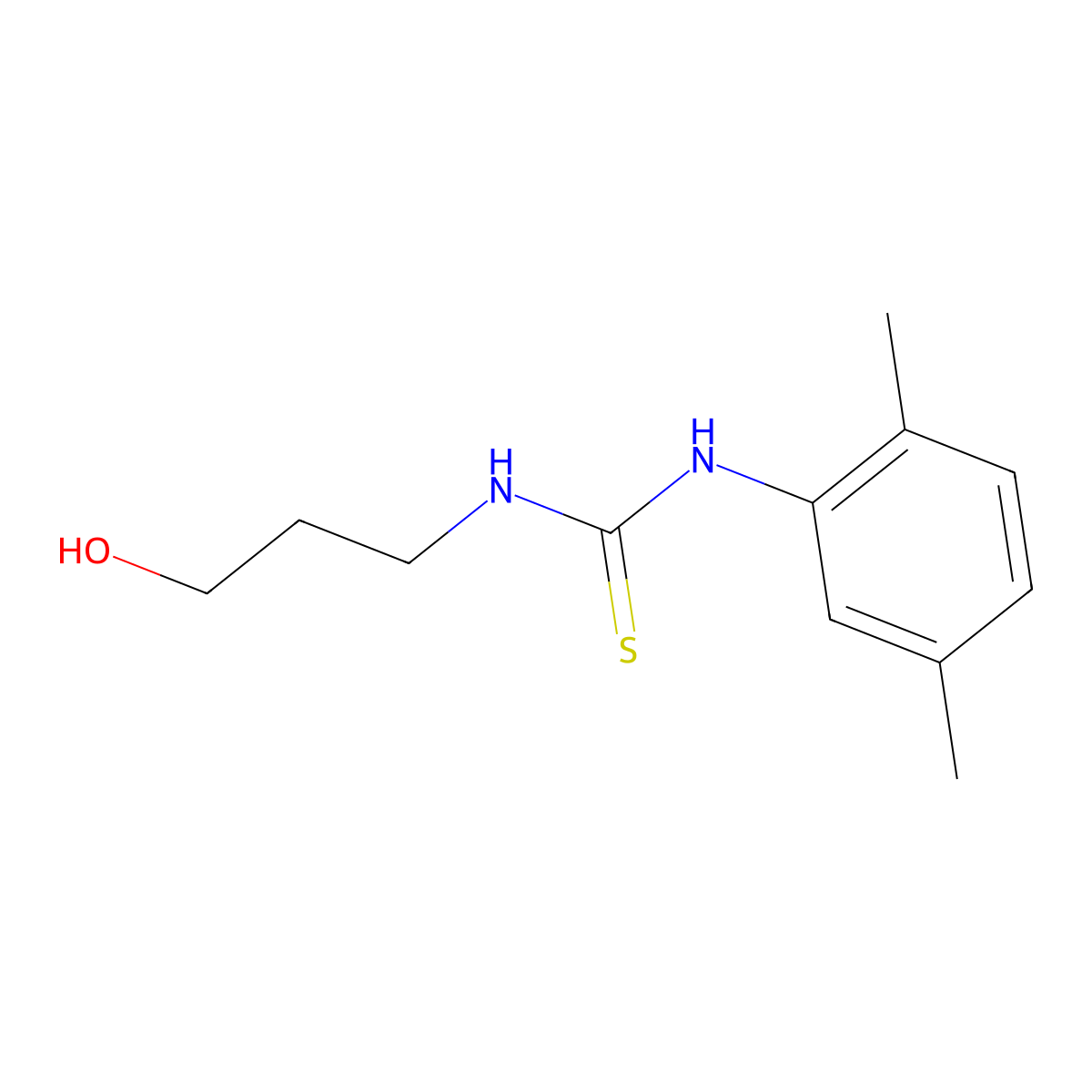 1-(2,5-Dimethylphenyl)-3-(3-hydroxypropyl)thiourea molecular structure, CAS 326015-86-5