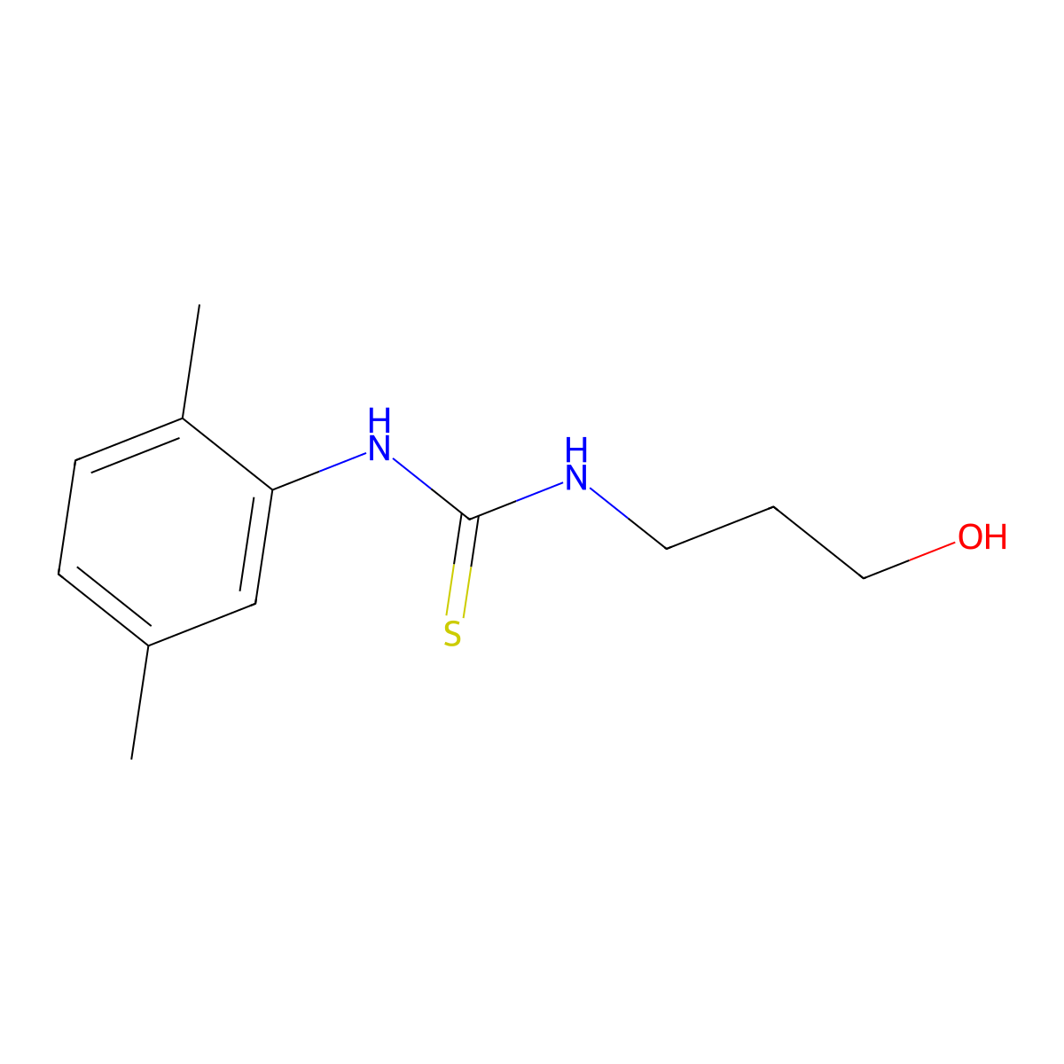 1-(2,5-Dimethylphenyl)-3-(3-hydroxypropyl)thiourea molecular structure, CAS 326015-86-5