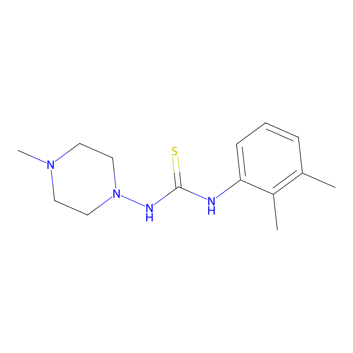 1-(2,3-Dimethylphenyl)-3-(4-methylpiperazin-1-yl)thiourea molecular structure, CAS 326015-96-7