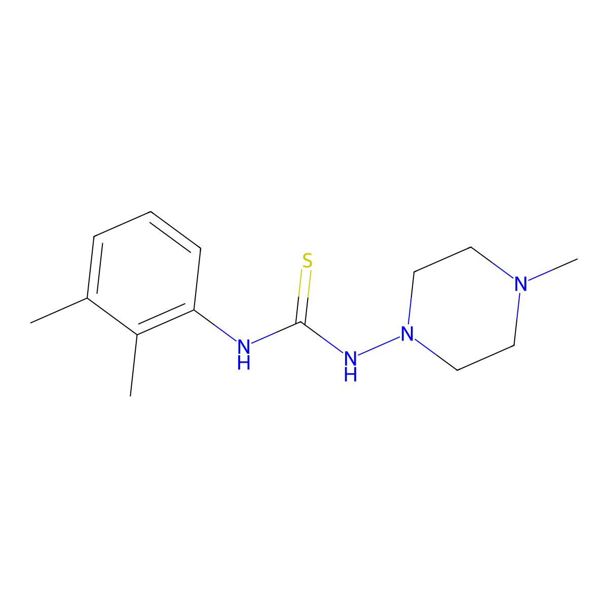 1-(2,3-Dimethylphenyl)-3-(4-methylpiperazin-1-yl)thiourea molecular structure, CAS 326015-96-7