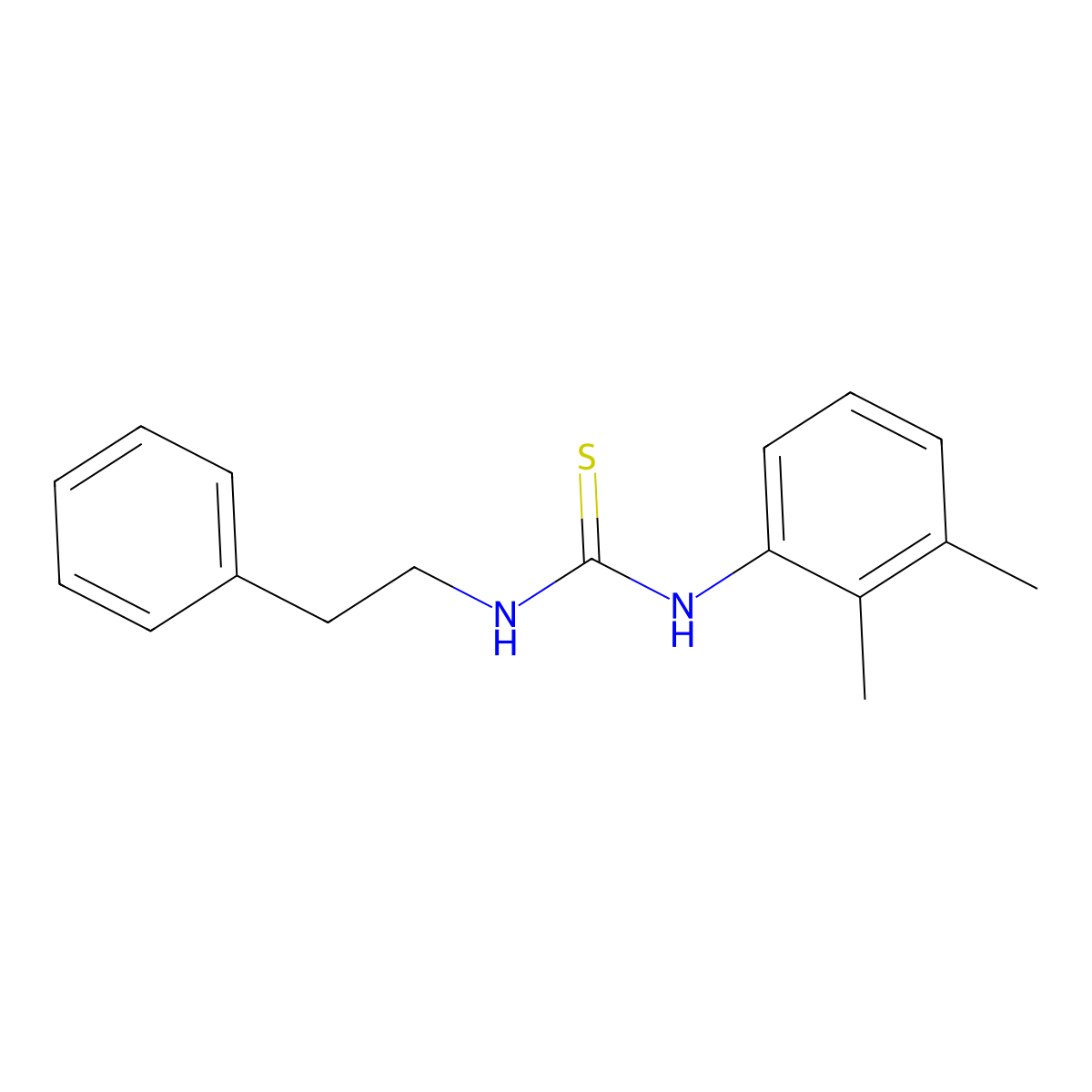 1-(2,3-Dimethylphenyl)-3-(2-phenylethyl)thiourea molecular structure, CAS 326016-03-9