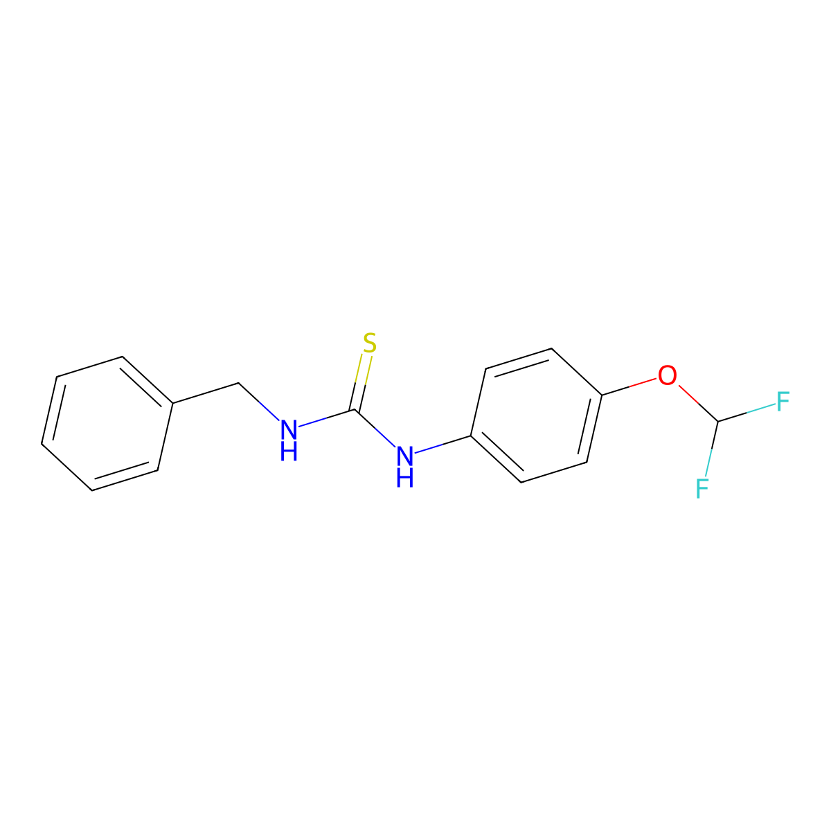 1-Benzyl-3-[4-(difluoromethoxy)phenyl]thiourea molecular structure, CAS 326016-05-1