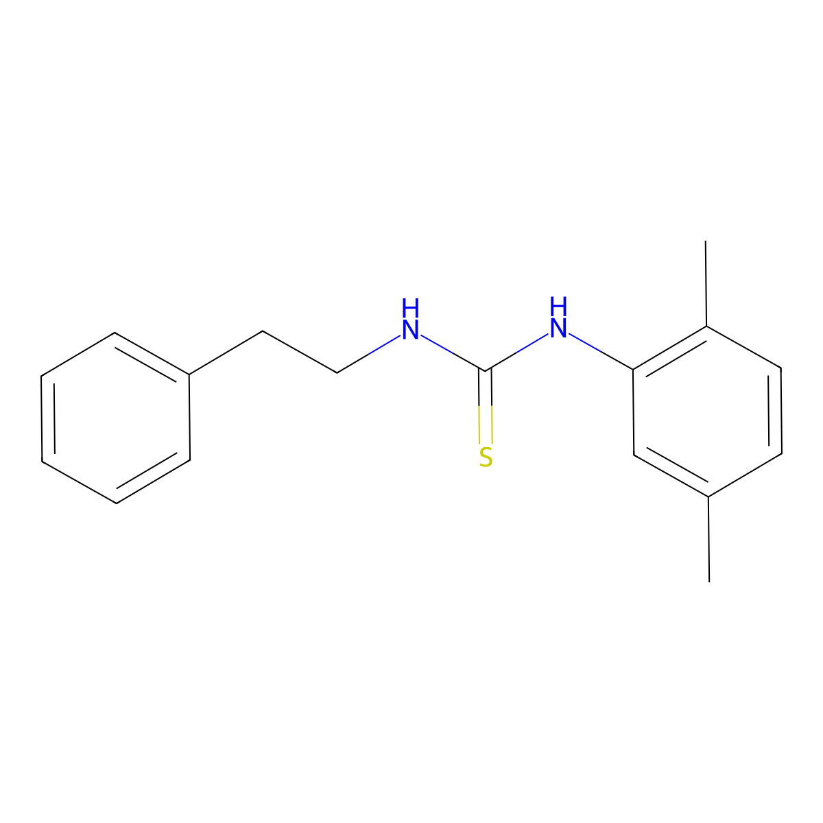 1-(2,5-Dimethylphenyl)-3-(2-phenylethyl)thiourea molecular structure, CAS 326016-08-4