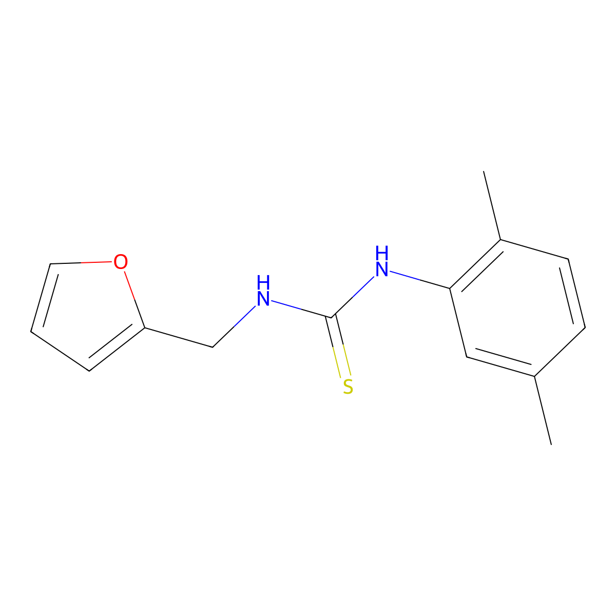 1-(2,5-Dimethylphenyl)-3-(furan-2-ylmethyl)thiourea molecular structure, CAS 326016-16-4
