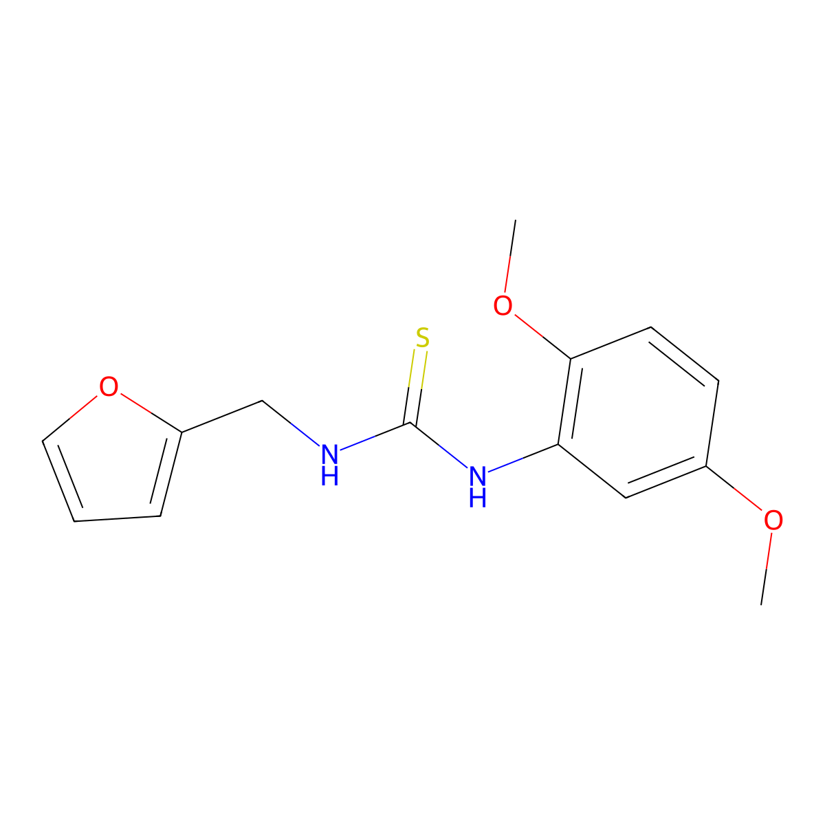 1-(2,5-Dimethoxyphenyl)-3-(furan-2-ylmethyl)thiourea molecular structure, CAS 326016-19-7
