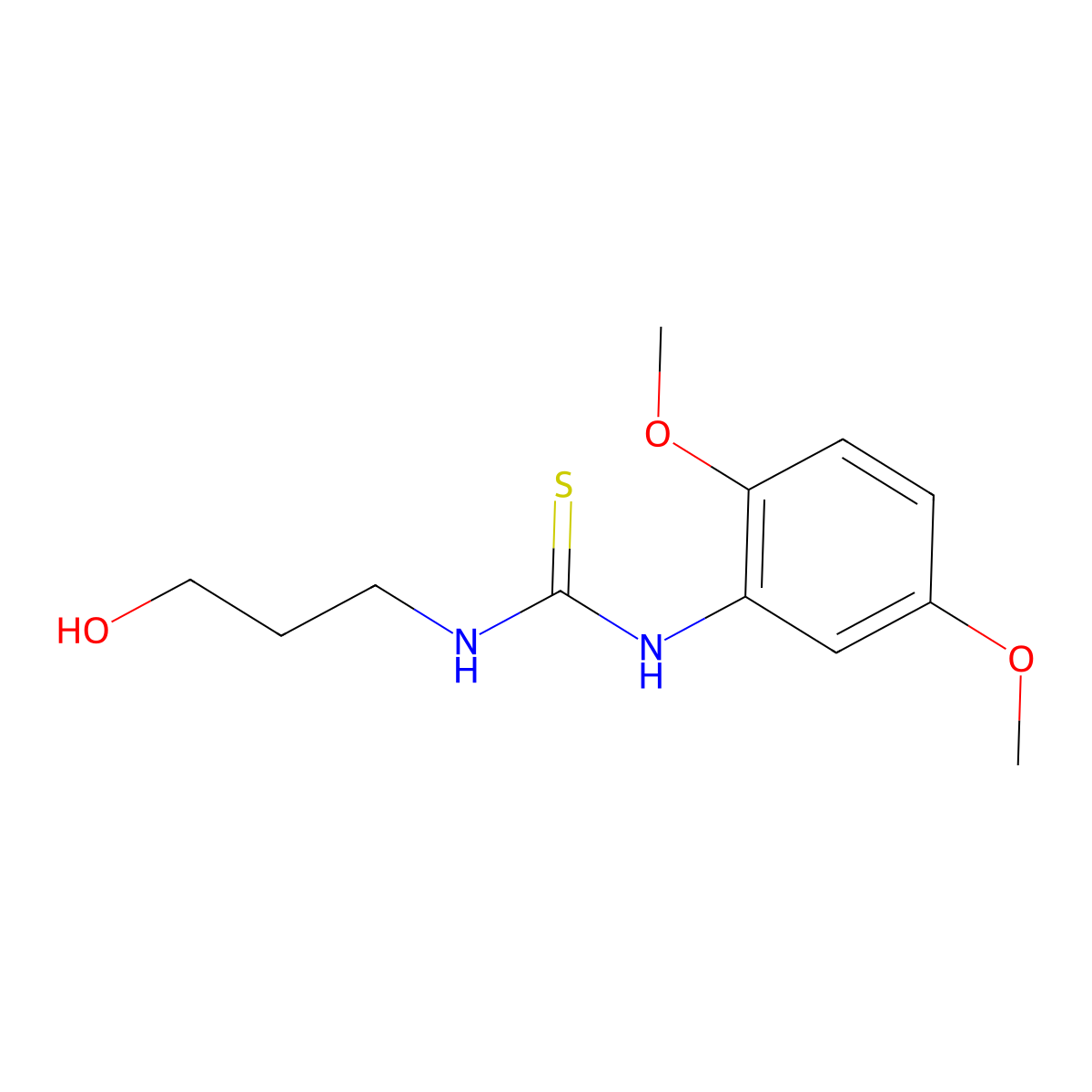 1-(2,5-Dimethoxyphenyl)-3-(3-hydroxypropyl)thiourea molecular structure, CAS 326016-22-2