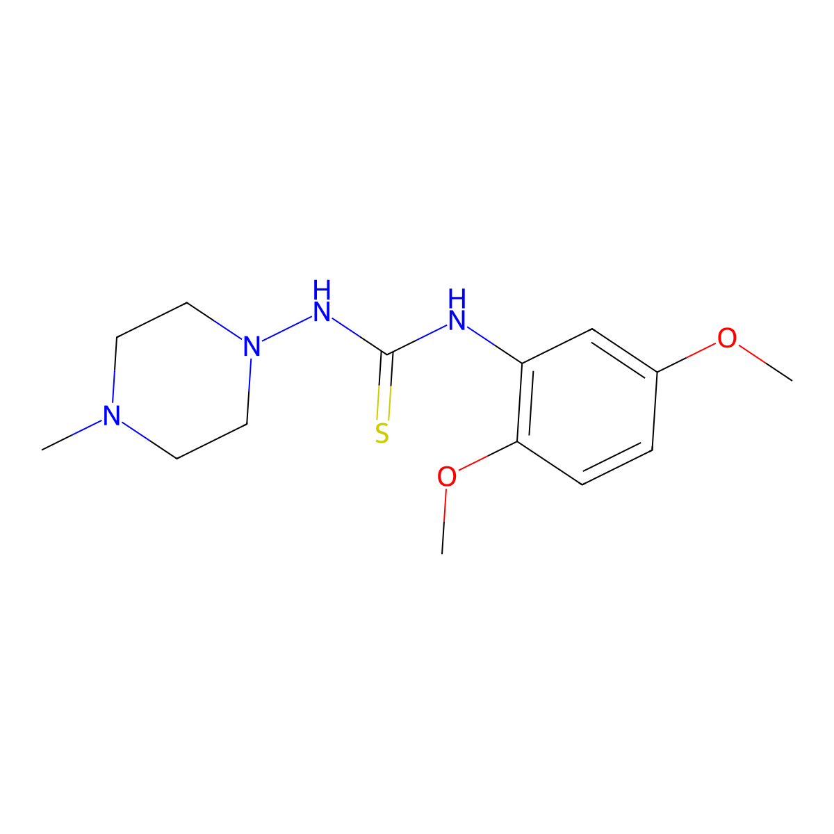 (E)-N'-(2,5-dimethoxyphenyl)-N-(4-methylpiperazin-1-yl)carbamimidothioic acid molecular structure, CAS 326016-23-3