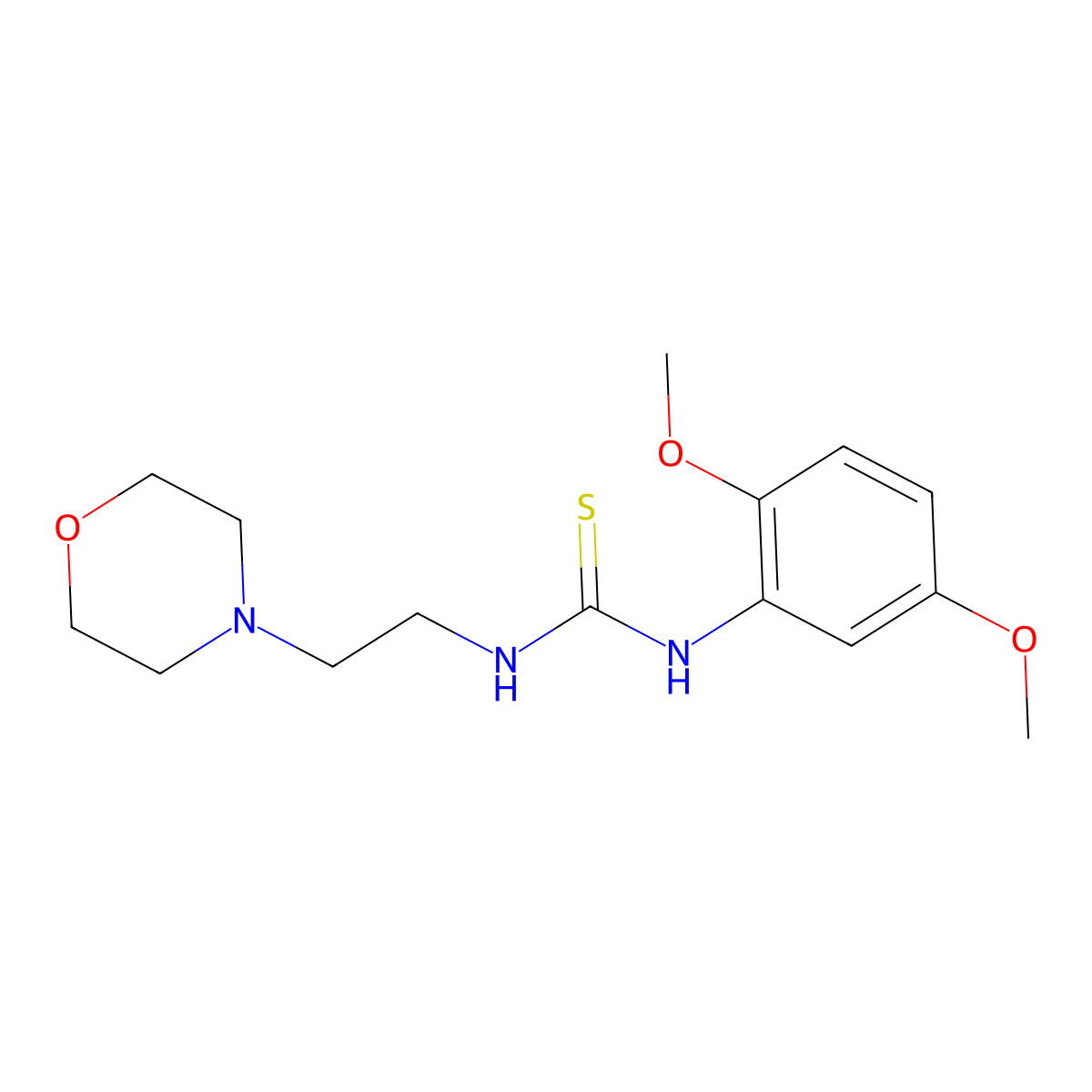 1-(2,5-Dimethoxyphenyl)-3-(2-morpholin-4-ylethyl)thiourea molecular structure, CAS 326016-25-5