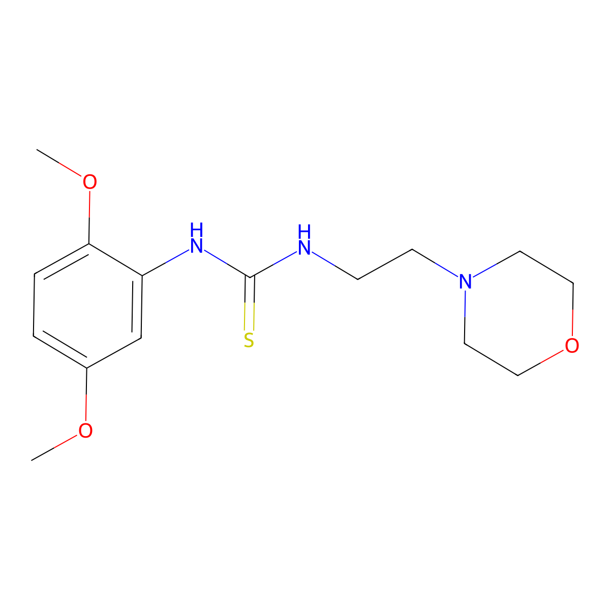 1-(2,5-Dimethoxyphenyl)-3-(2-morpholin-4-ylethyl)thiourea molecular structure, CAS 326016-25-5