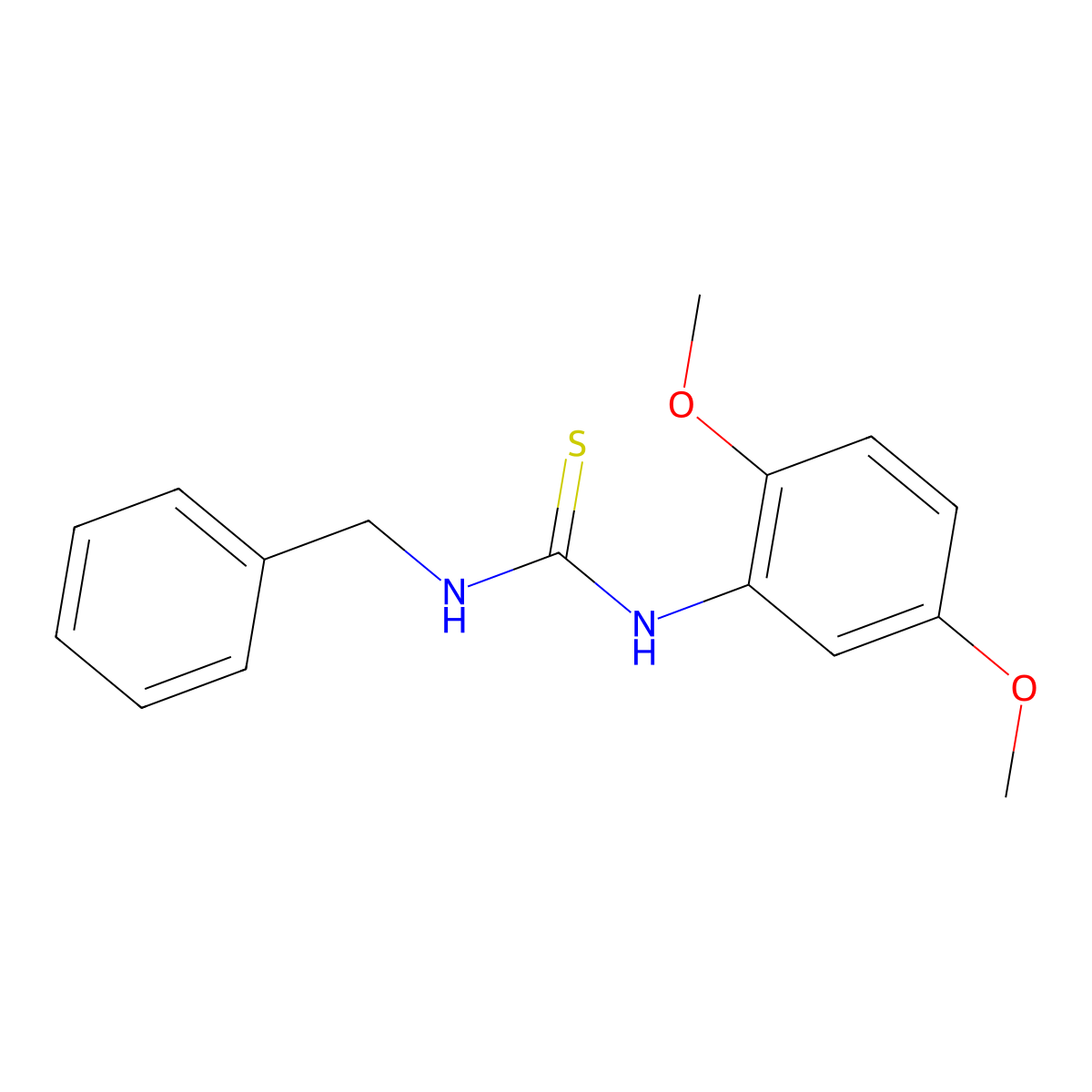 1-Benzyl-3-(2,5-dimethoxyphenyl)thiourea molecular structure, CAS 326016-33-5
