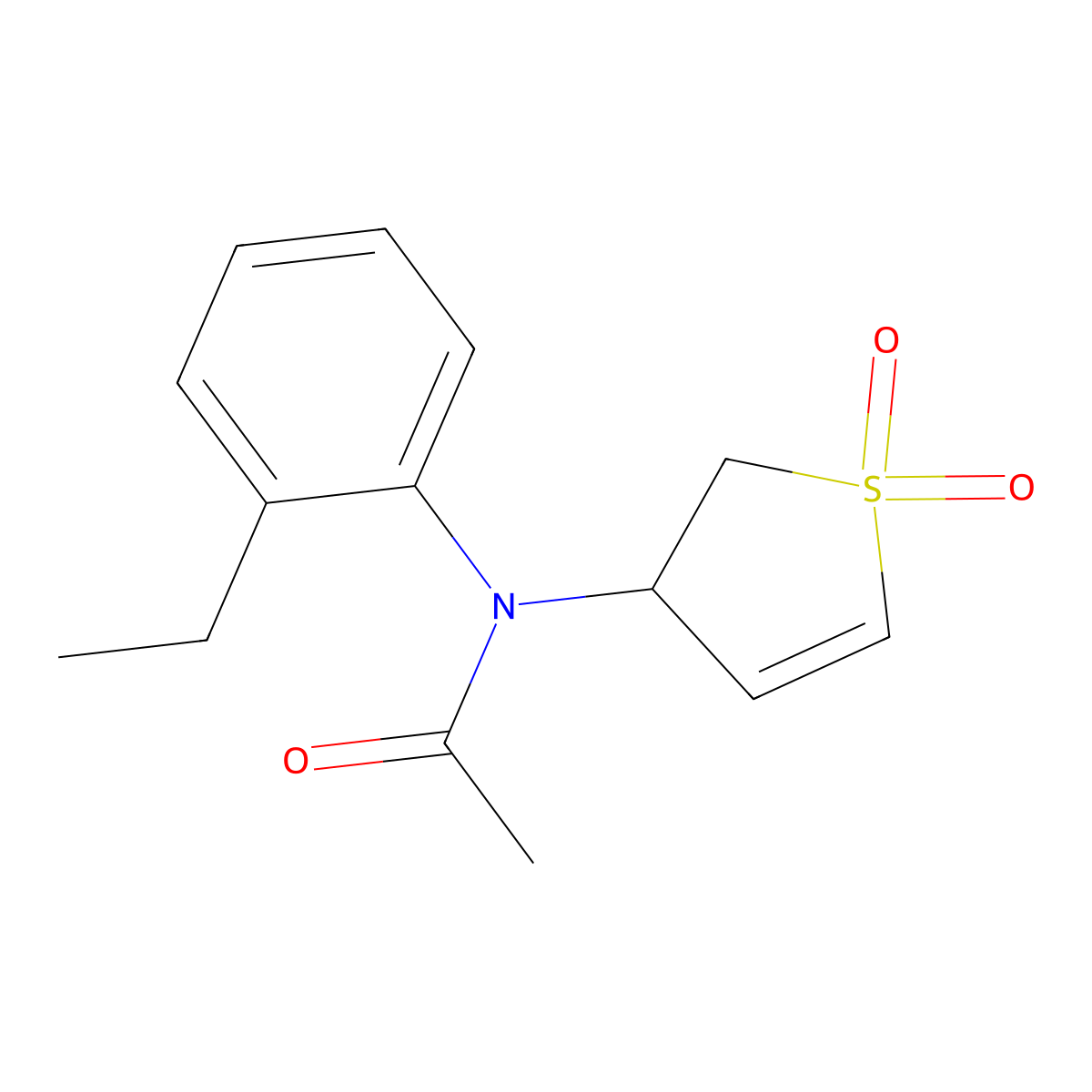 N-(1,1-dioxido-2,3-dihydrothien-3-yl)-N-(2-ethylphenyl)acetamide molecular structure, CAS 326016-74-4