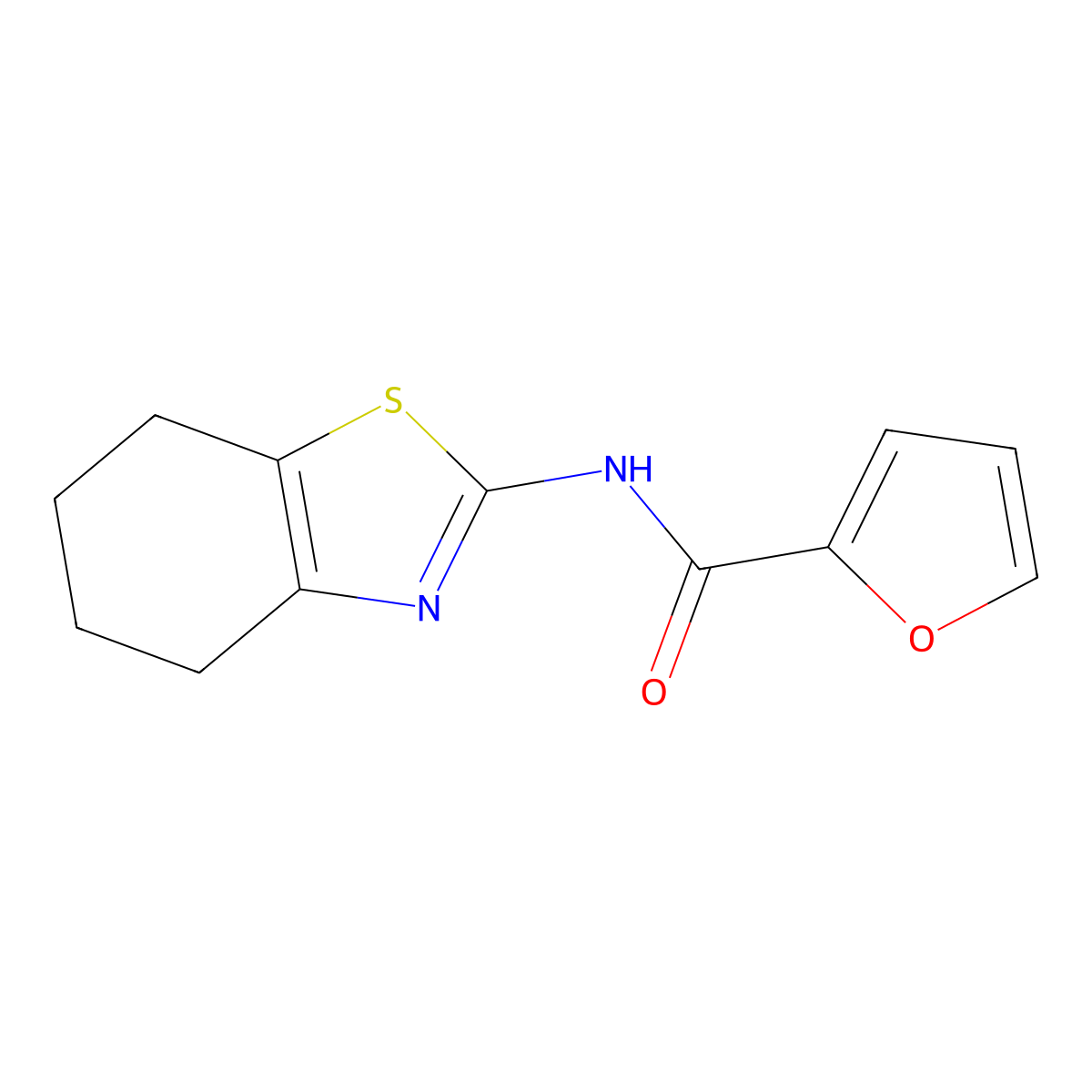N-(4,5,6,7-tetrahydro-1,3-benzothiazol-2-yl)furan-2-carboxamide molecular structure, CAS 326017-56-5