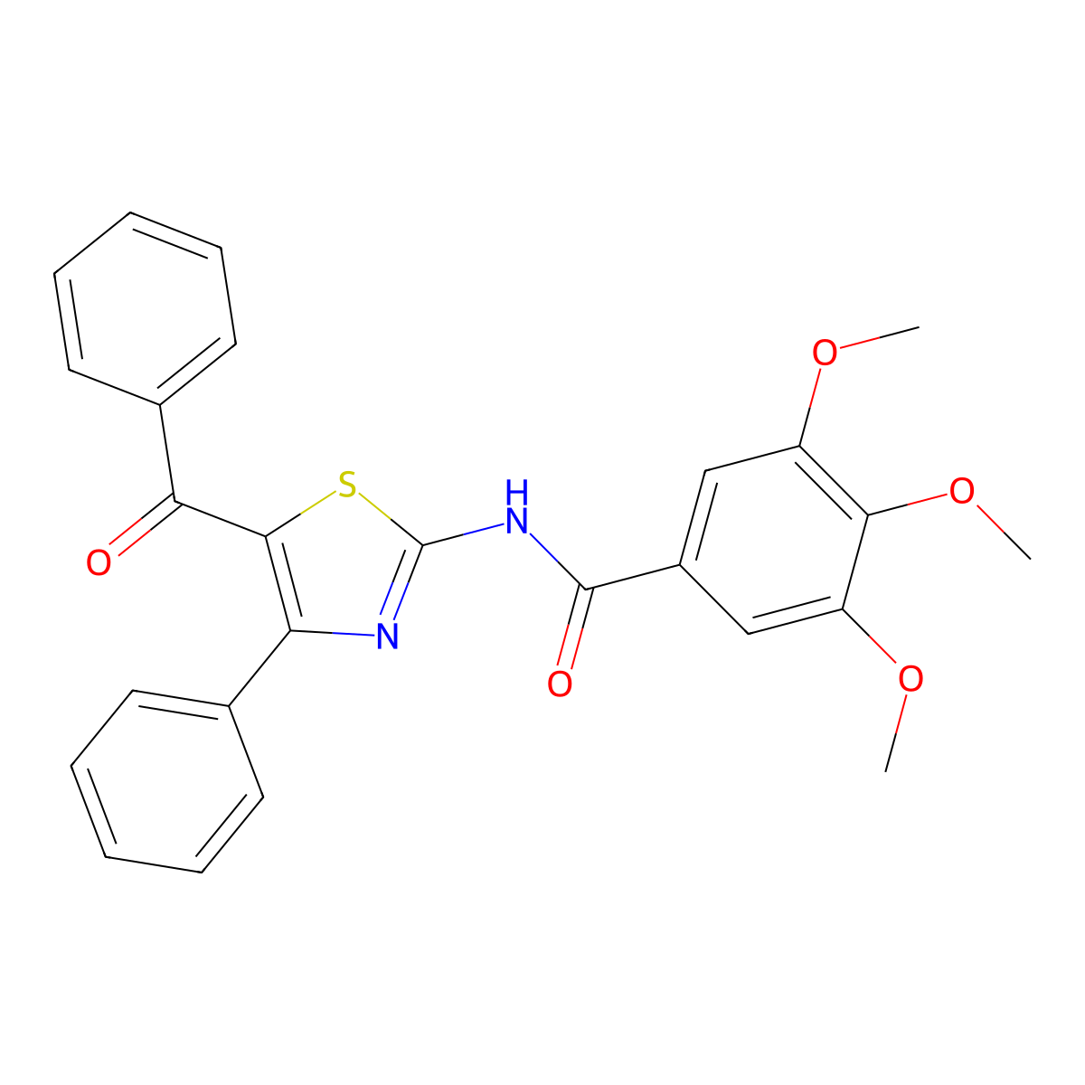 N-(5-benzoyl-4-phenyl-1,3-thiazol-2-yl)-3,4,5-trimethoxybenzamide molecular structure, CAS 326017-72-5