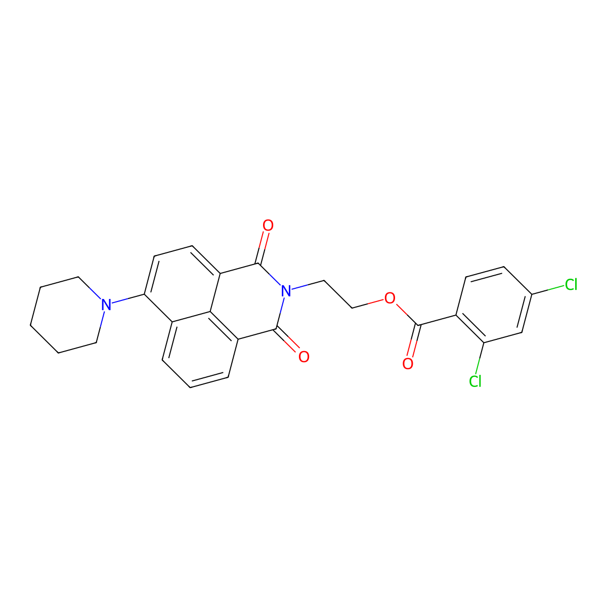 2-(1,3-Dioxo-6-piperidin-1-ylbenzo[de]isoquinolin-2-yl)ethyl 2,4-dichlorobenzoate molecular structure, CAS 326017-84-9