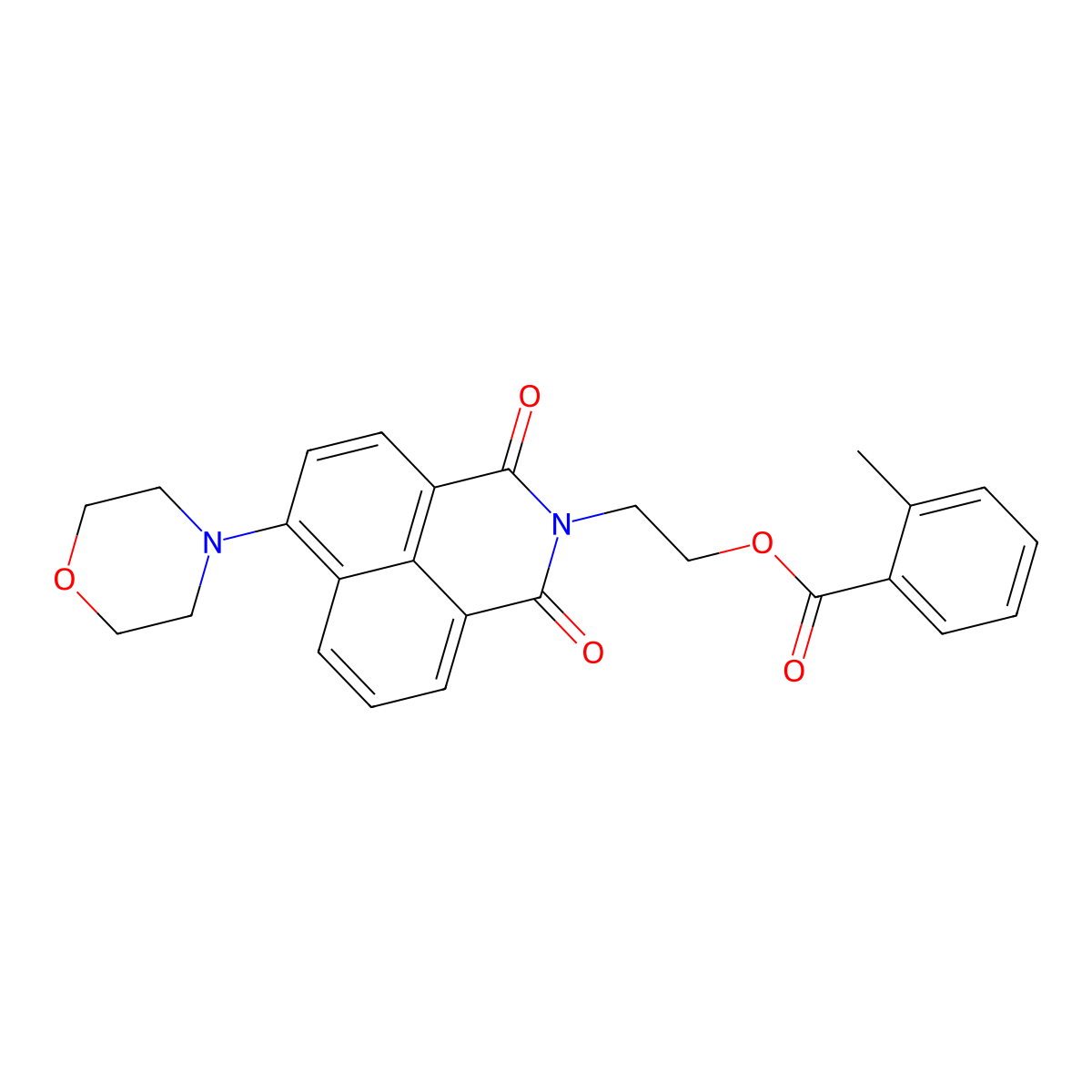 2-(6-Morpholin-4-yl-1,3-dioxobenzo[de]isoquinolin-2-yl)ethyl 2-methylbenzoate molecular structure, CAS 326017-97-4