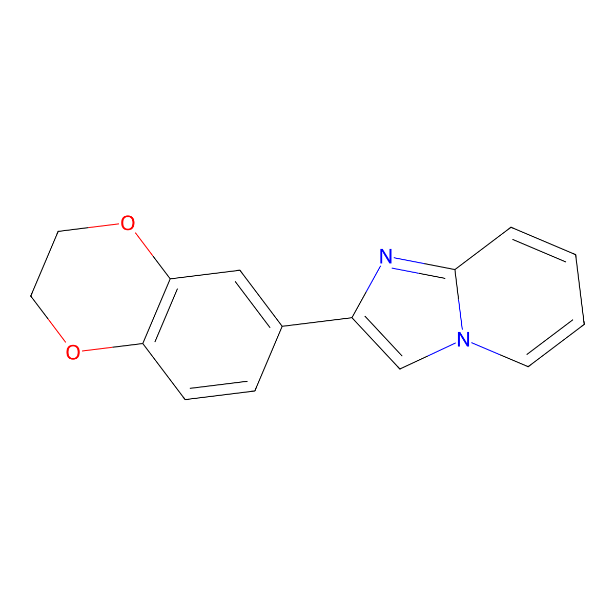 2-(2,3-Dihydro-1,4-benzodioxin-6-yl)imidazo[1,2-a]pyridine molecular structure, CAS 326018-20-6