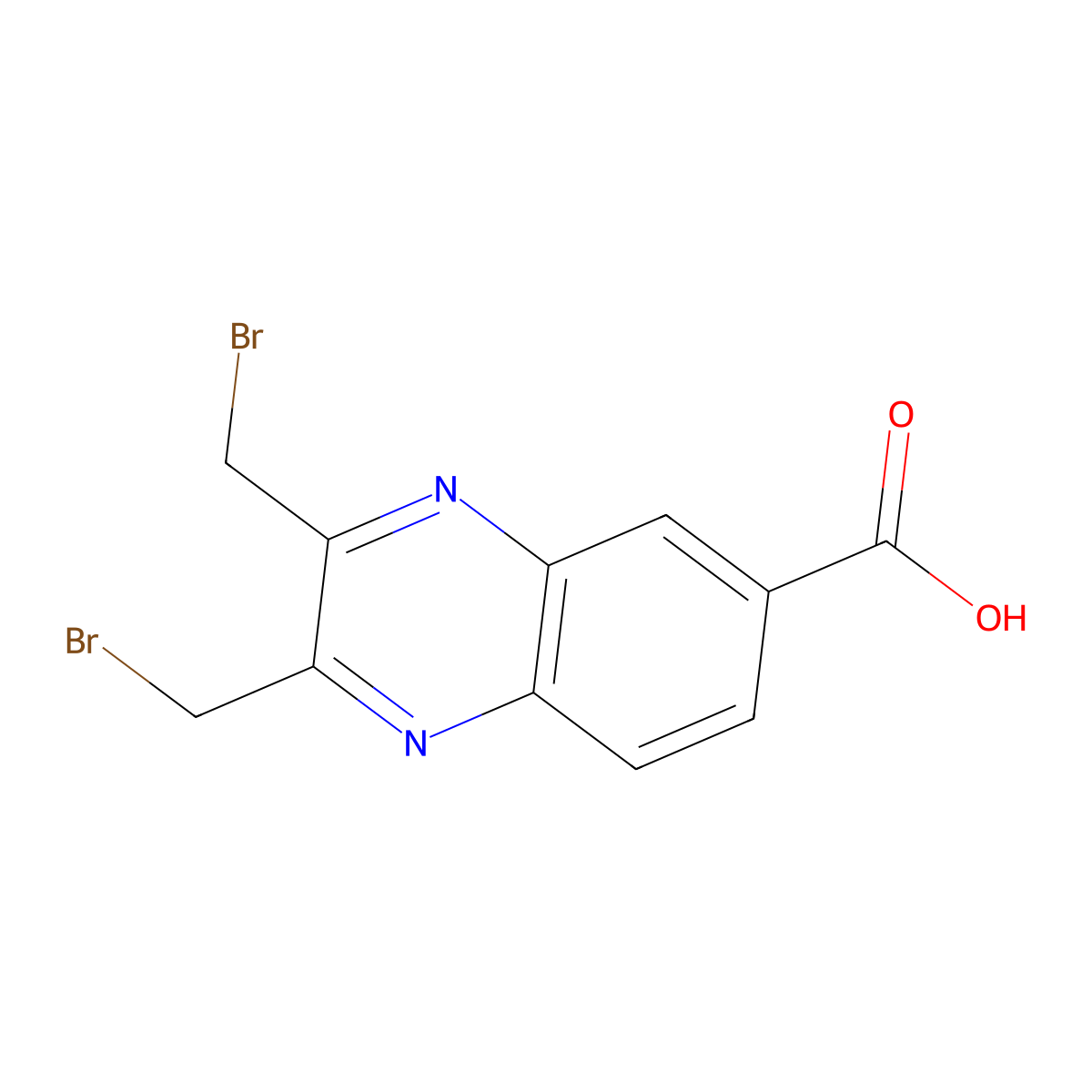 2,3-Bis(bromomethyl)quinoxaline-6-carboxylic Acid molecular structure, CAS 32602-11-2