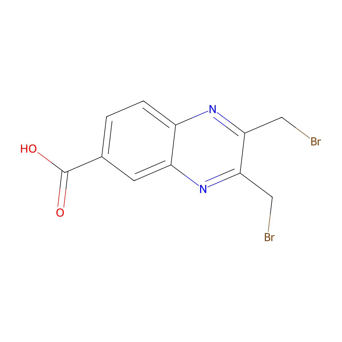 2,3-Bis(bromomethyl)quinoxaline-6-carboxylic Acid molecular structure, CAS 32602-11-2
