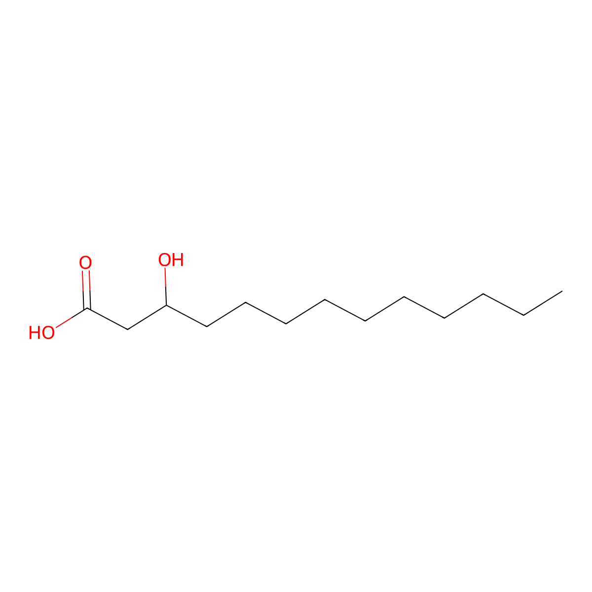 3-Hydroxytridecanoic acid molecular structure, CAS 32602-69-0