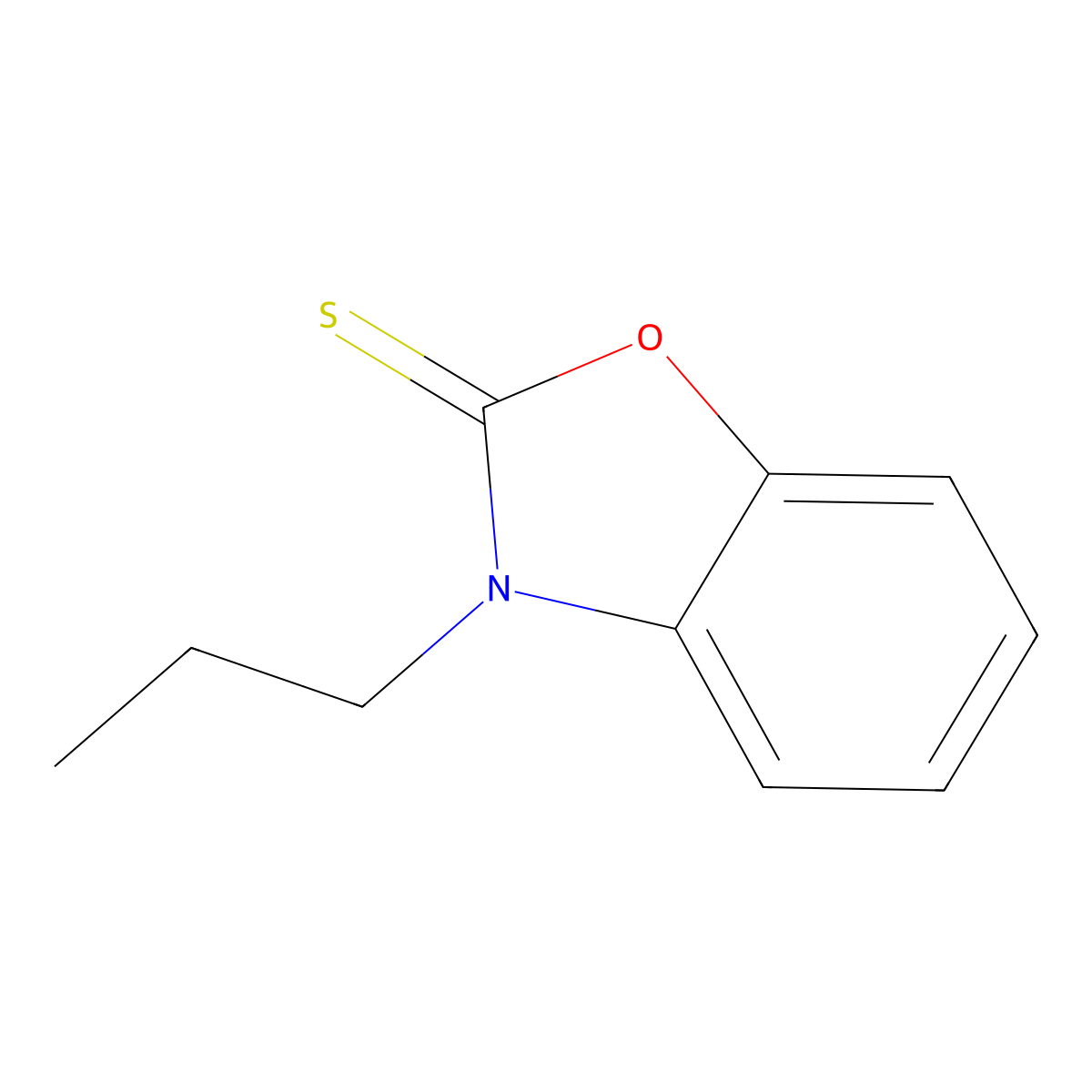 3-Propyl-2(3H)-benzoxazolethione molecular structure, CAS 32602-80-5