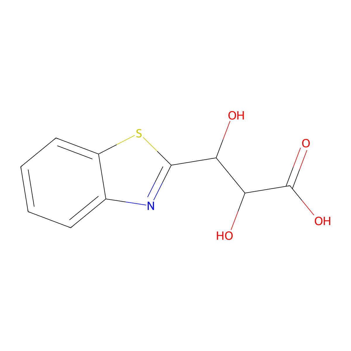 3-(1,3-Benzothiazol-2-yl)-2,3-dihydroxypropanoic acid molecular structure, CAS 326021-35-6