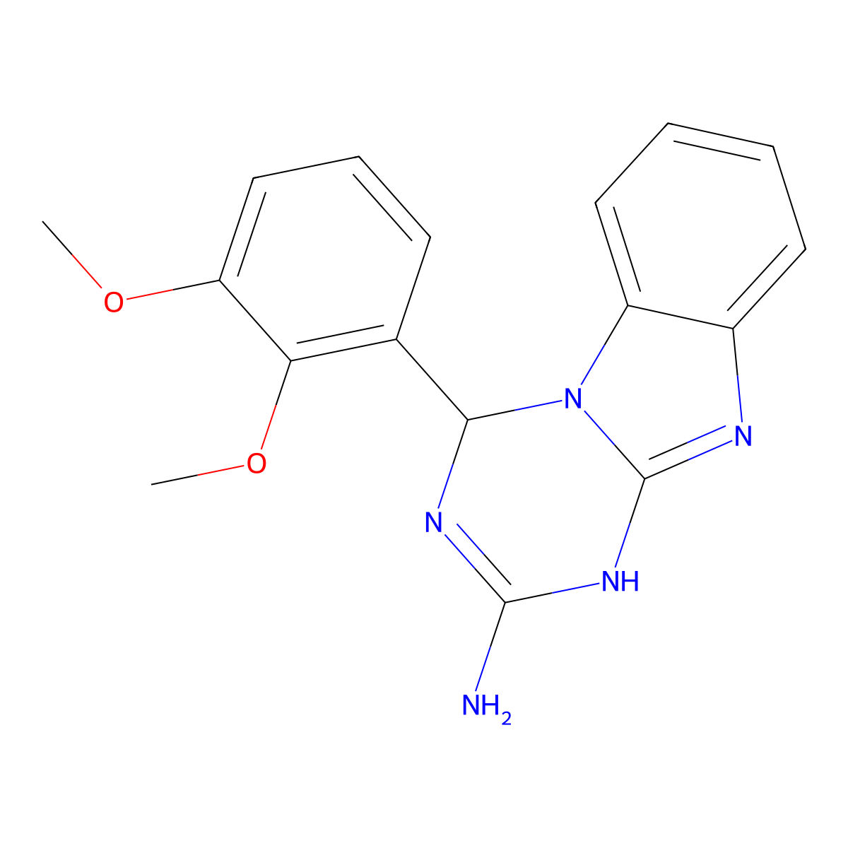 4-(2,3-Dimethoxyphenyl)-1,4-dihydro[1,3,5]triazino[1,2-a]benzimidazol-2-amine molecular structure, CAS 326021-87-8