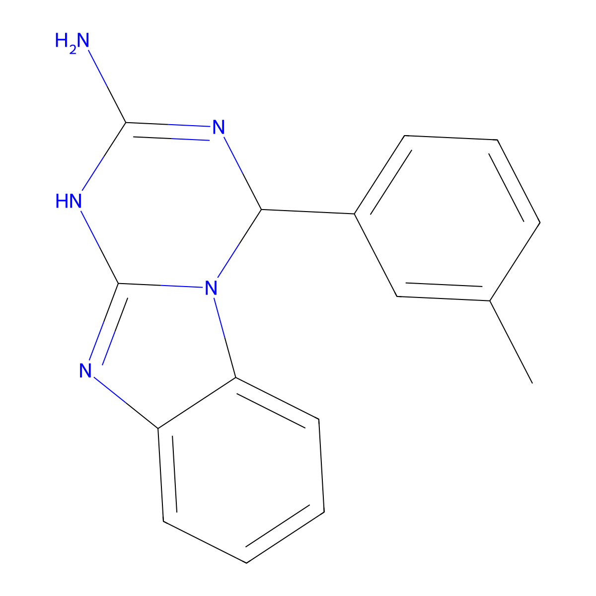4-(3-Methylphenyl)-1,4-dihydro[1,3,5]triazino[1,2-a]benzimidazol-2-amine molecular structure, CAS 326021-88-9