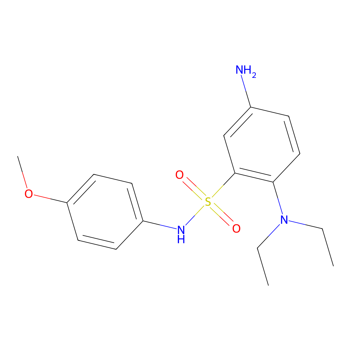 5-amino-2-(diethylamino)-N-(4-methoxyphenyl)benzene-1-sulfonamide molecular structure, CAS 326023-01-2