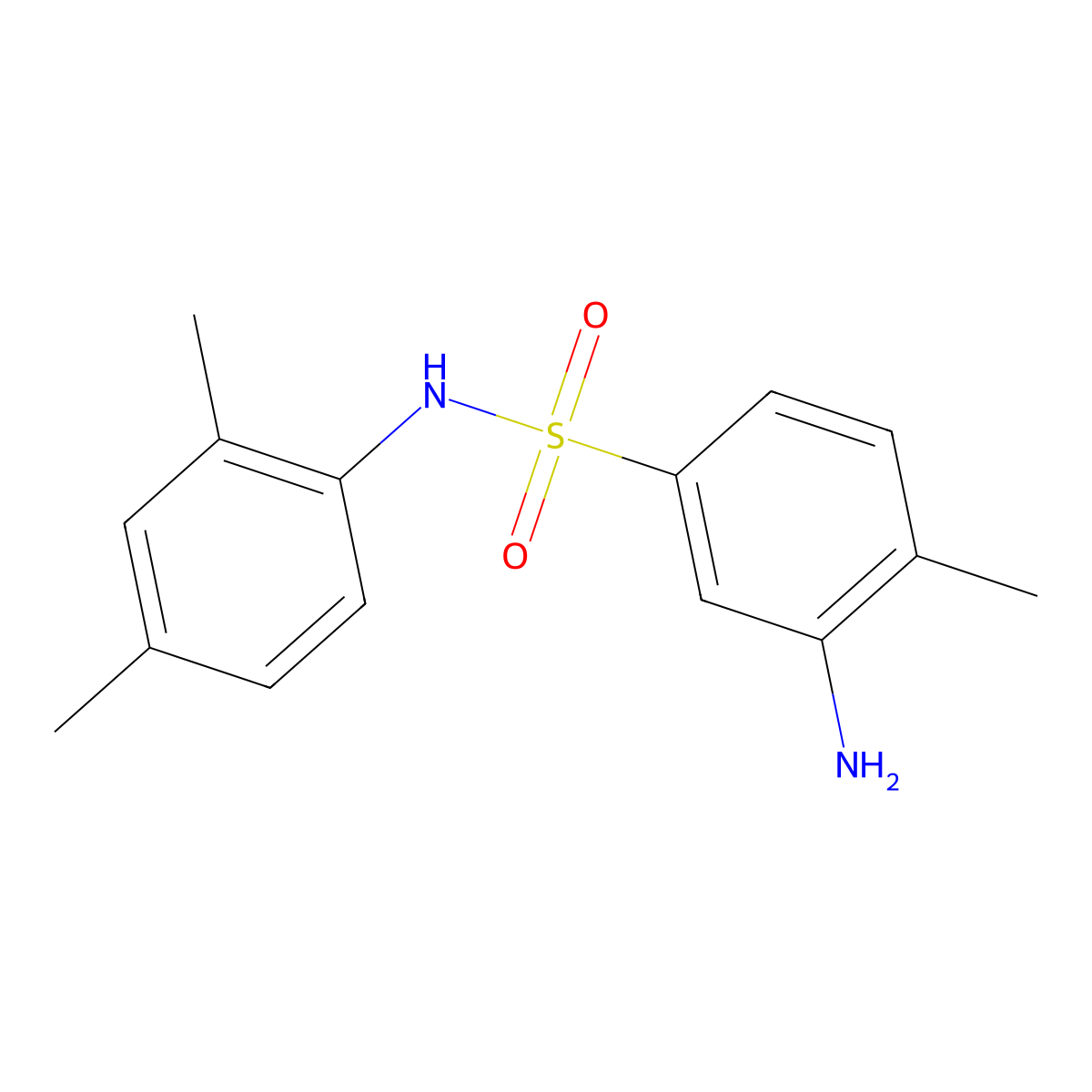 3-amino-N-(2,4-dimethylphenyl)-4-methylbenzene-1-sulfonamide molecular structure, CAS 326023-20-5