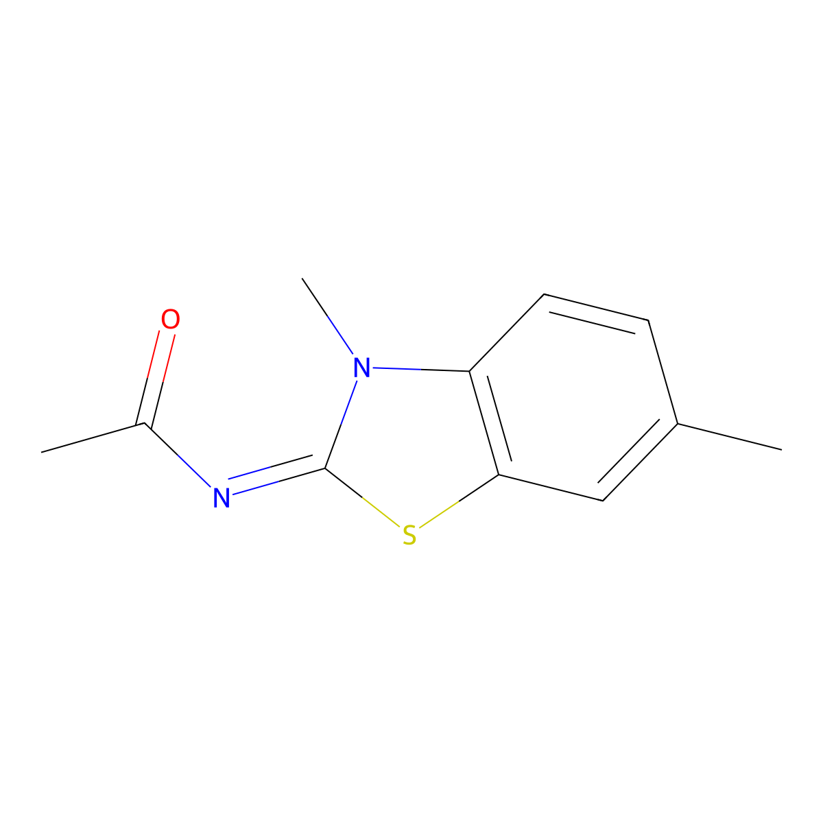(E)-N-(3,6-dimethylbenzo[d]thiazol-2(3H)-ylidene)acetamide molecular structure, CAS 326024-81-1