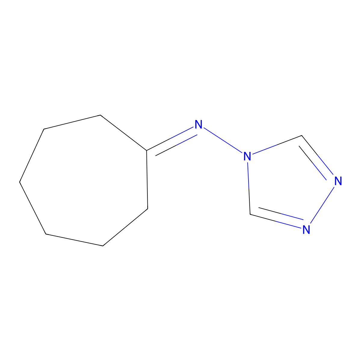 N-(1,2,4-triazol-4-yl)cycloheptanimine molecular structure, CAS 326026-64-6