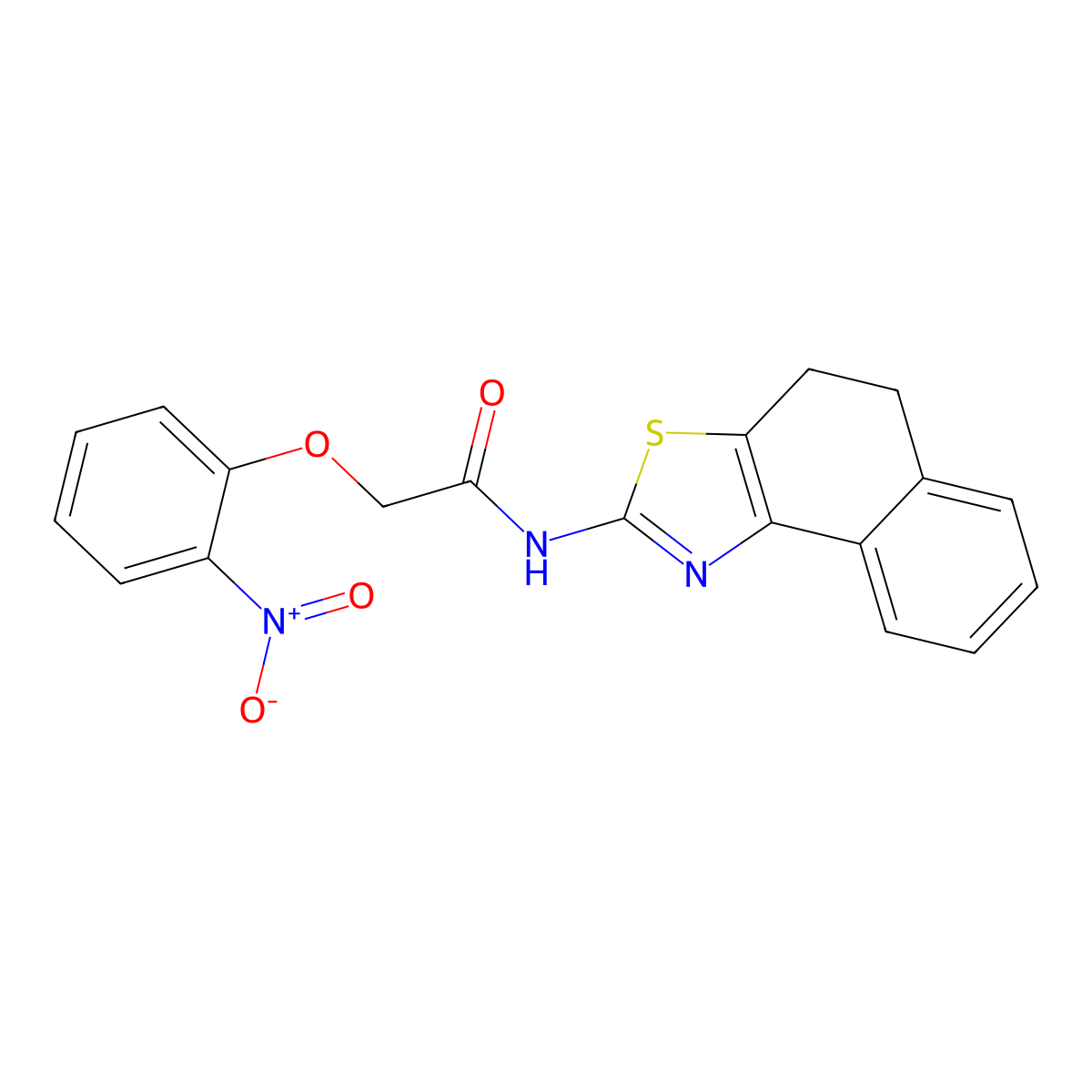 N-(4,5-dihydronaphtho[1,2-d]thiazol-2-yl)-2-(2-nitrophenoxy)acetamide molecular structure, CAS 326035-84-1