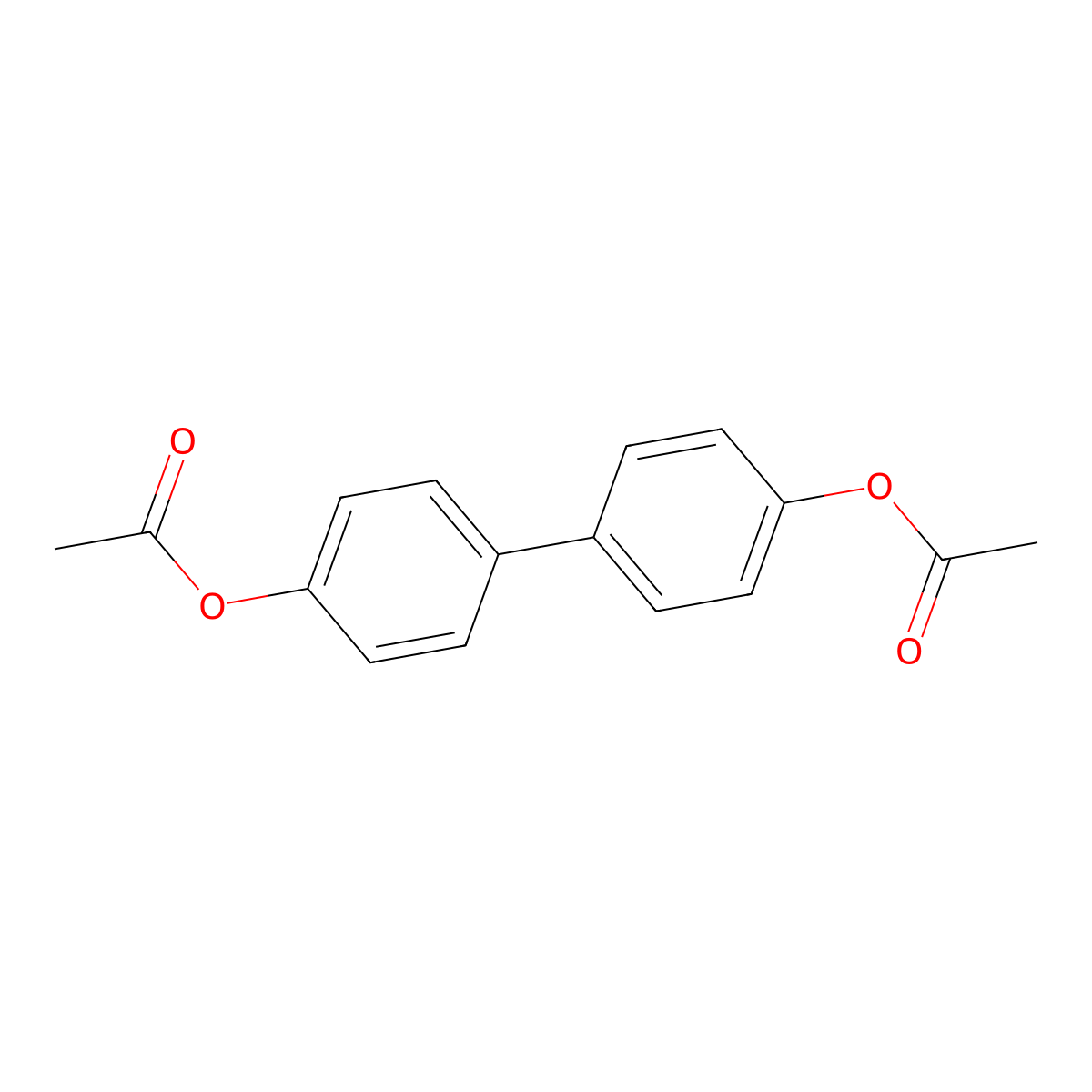 4,4'-Diacetoxybiphenyl molecular structure, CAS 32604-29-8