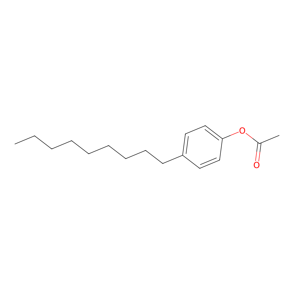 4-Nonylphenyl acetate molecular structure, CAS 32604-44-7